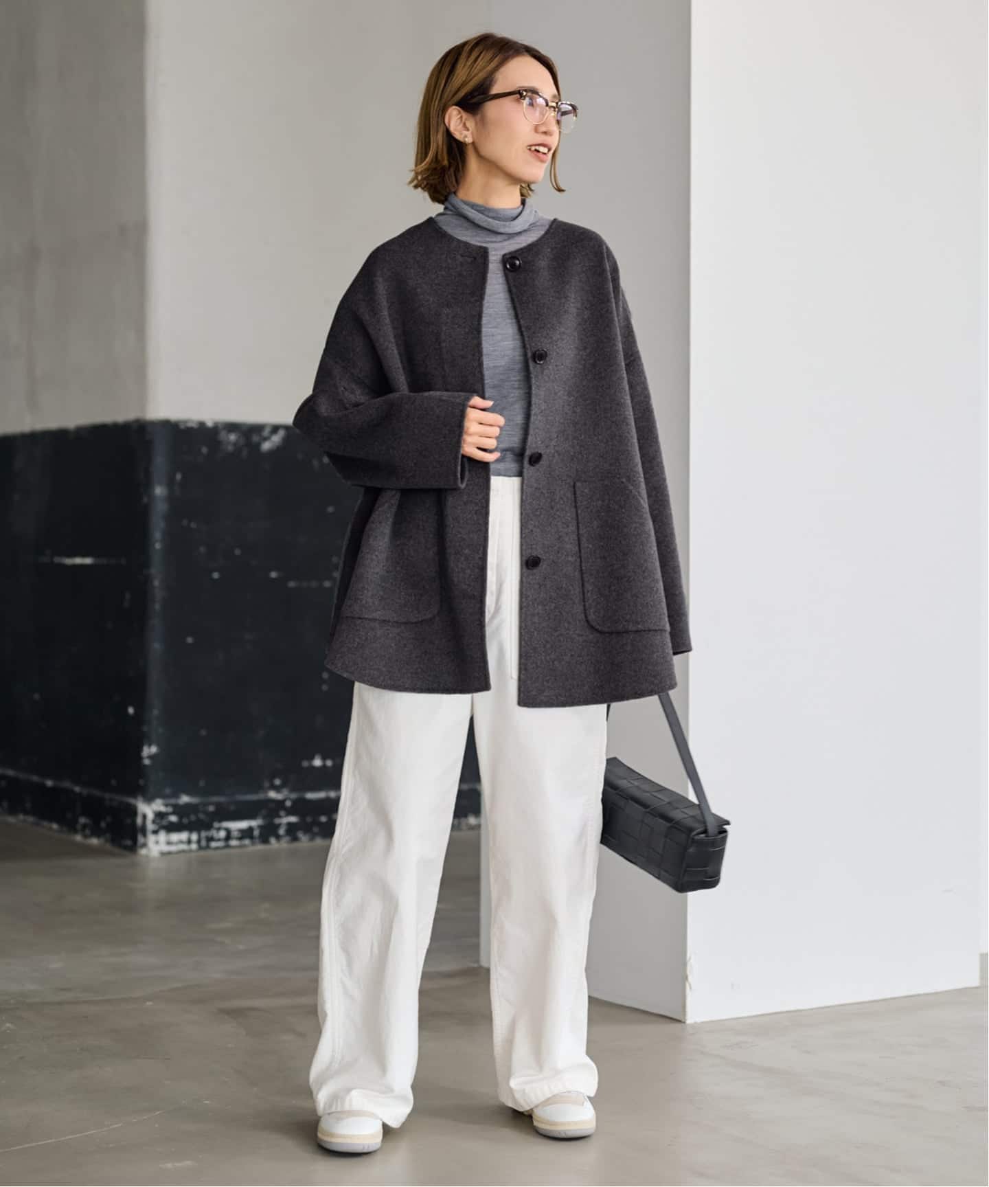 ≪WEB限定追加≫ハミルトンリバークルーネックコート 2（ノーカラー