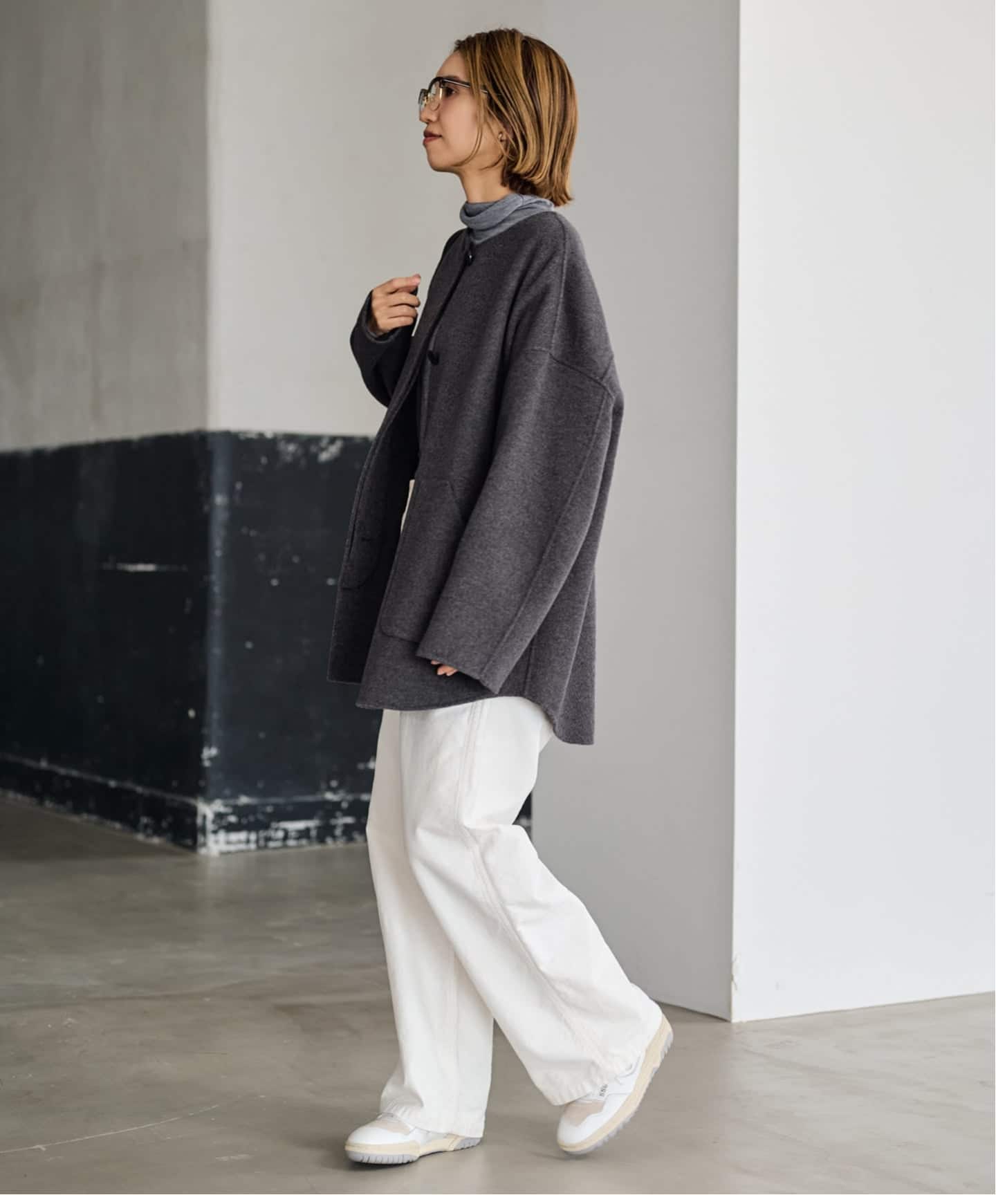 【新品】FRAMeWORK ハミルトンリバークルーネックコート　⚠️あり FRAMeWORK（フレームワーク）の「ハミルトンリバークルーネックコート