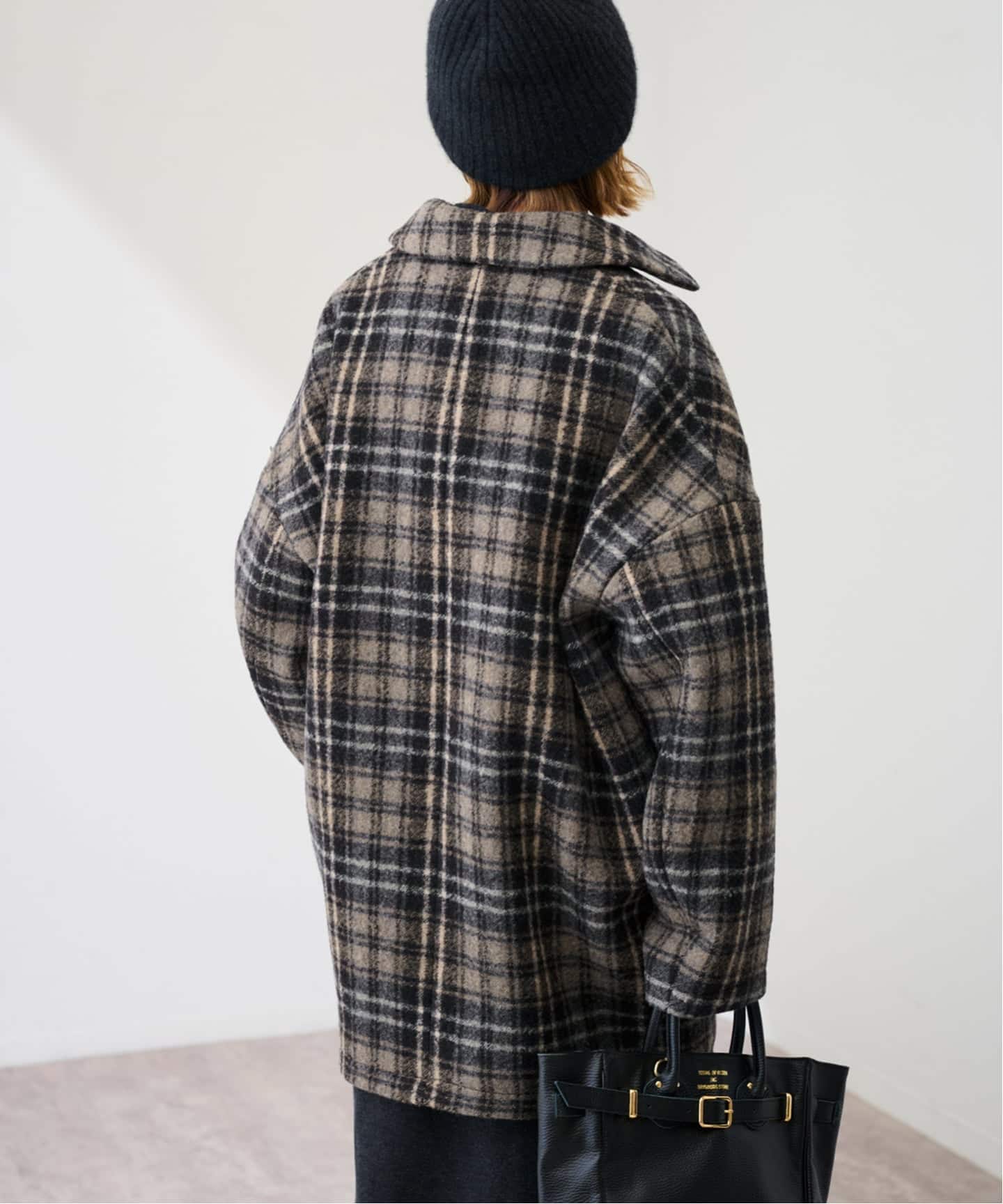 PRIMAチェックコート（ステンカラーコート）｜FRAMeWORK（フレーム