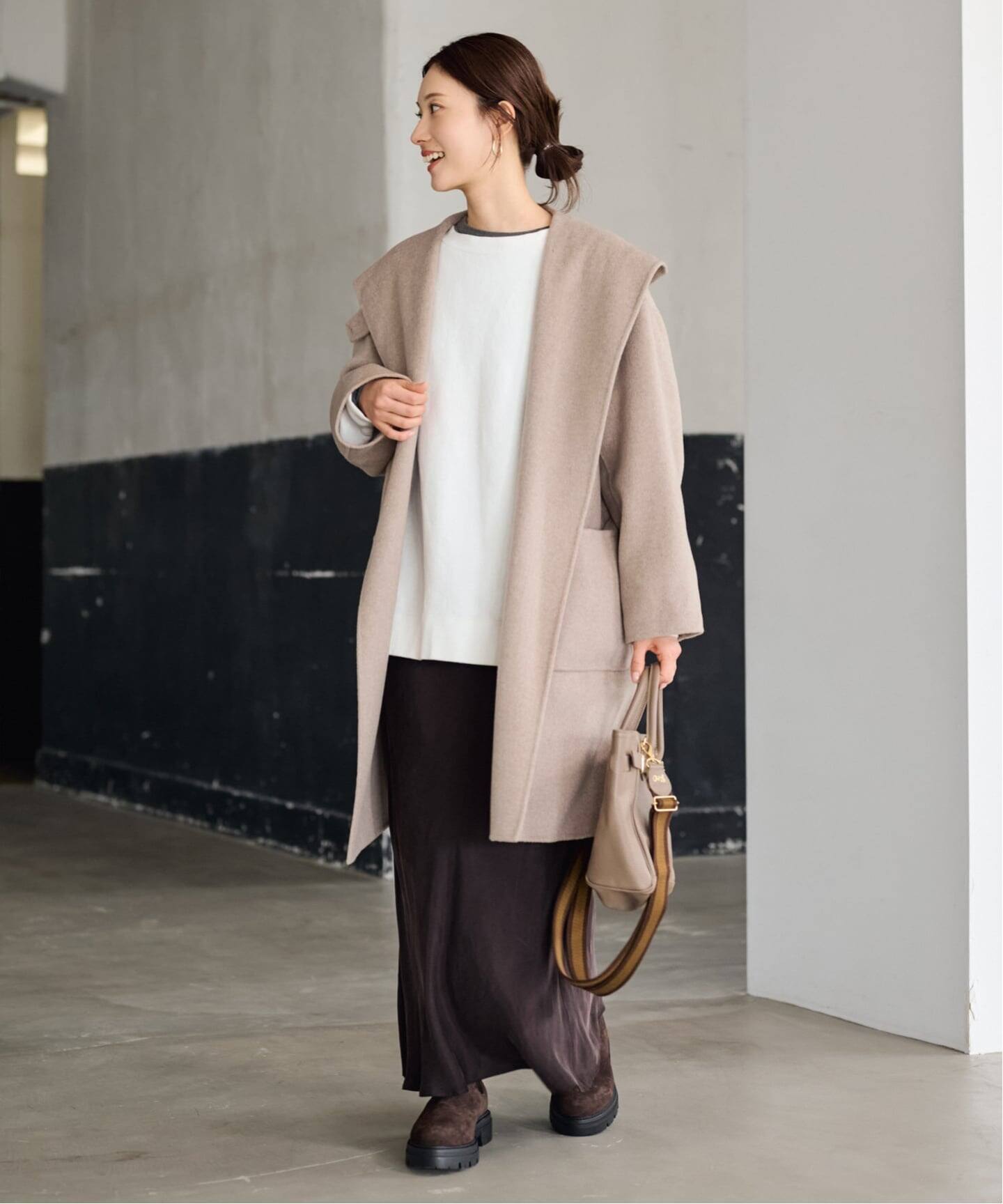 SUPER160'sフーディショートコート（フードコート）｜FRAMeWORK