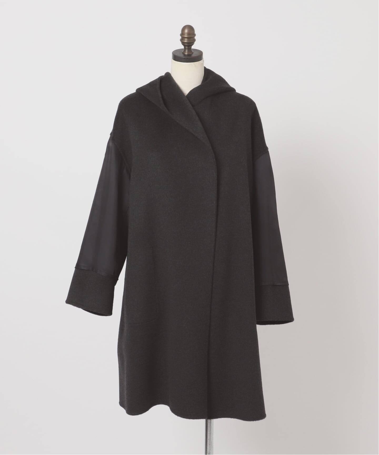 SUPER160'sフーディショートコート（フードコート）｜FRAMeWORK