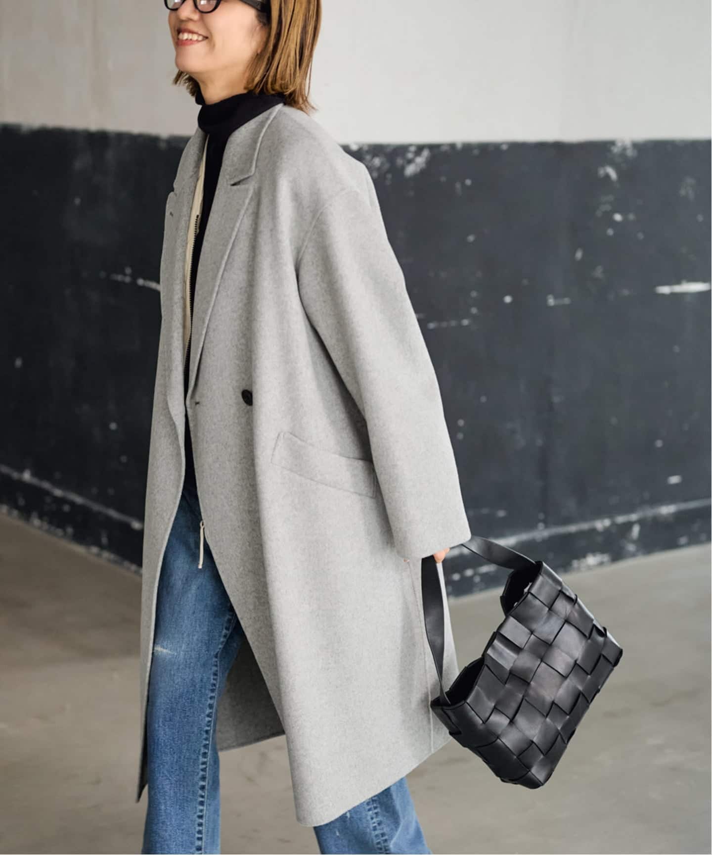 23区　 Pコート　ライトグレー　ダブルブレストコート サイズ46 XL 2025年最新】Yahoo!オークション -23区 コート pコートの中古品・新品