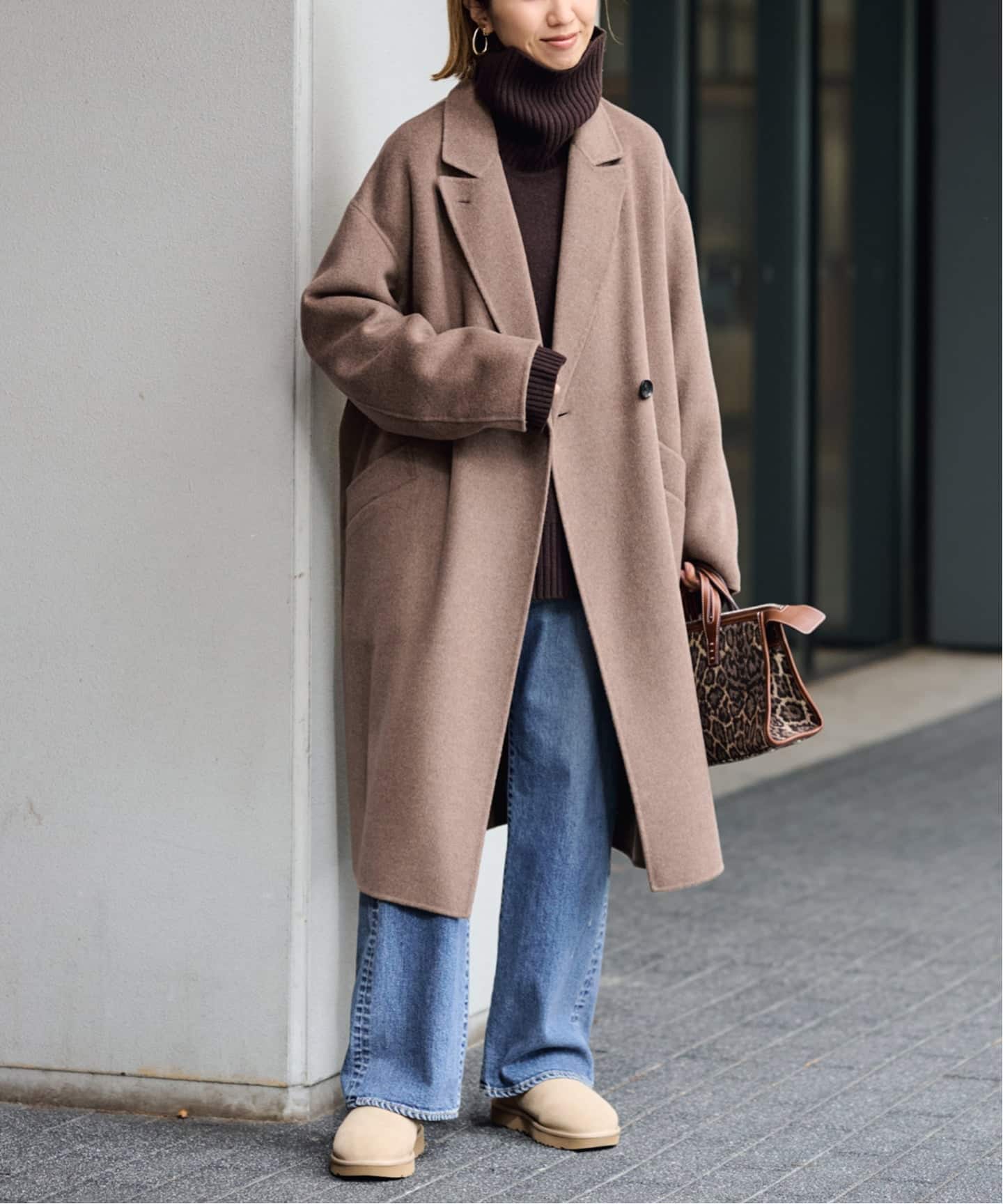 FRAMeWORK フレームワーク　ダブルチェスターコート　38サイズ　ブラック FRAMeWORK（フレームワーク）の「ダブルチェスターコート