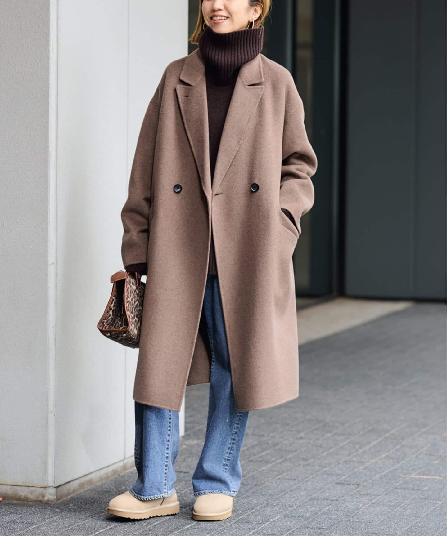 未使用級✨ FRAMeWORK ダブルチェスターコート 36 Sサイズ FRAMeWORK コート チェスターコート 「追加」SUPER160sダブル