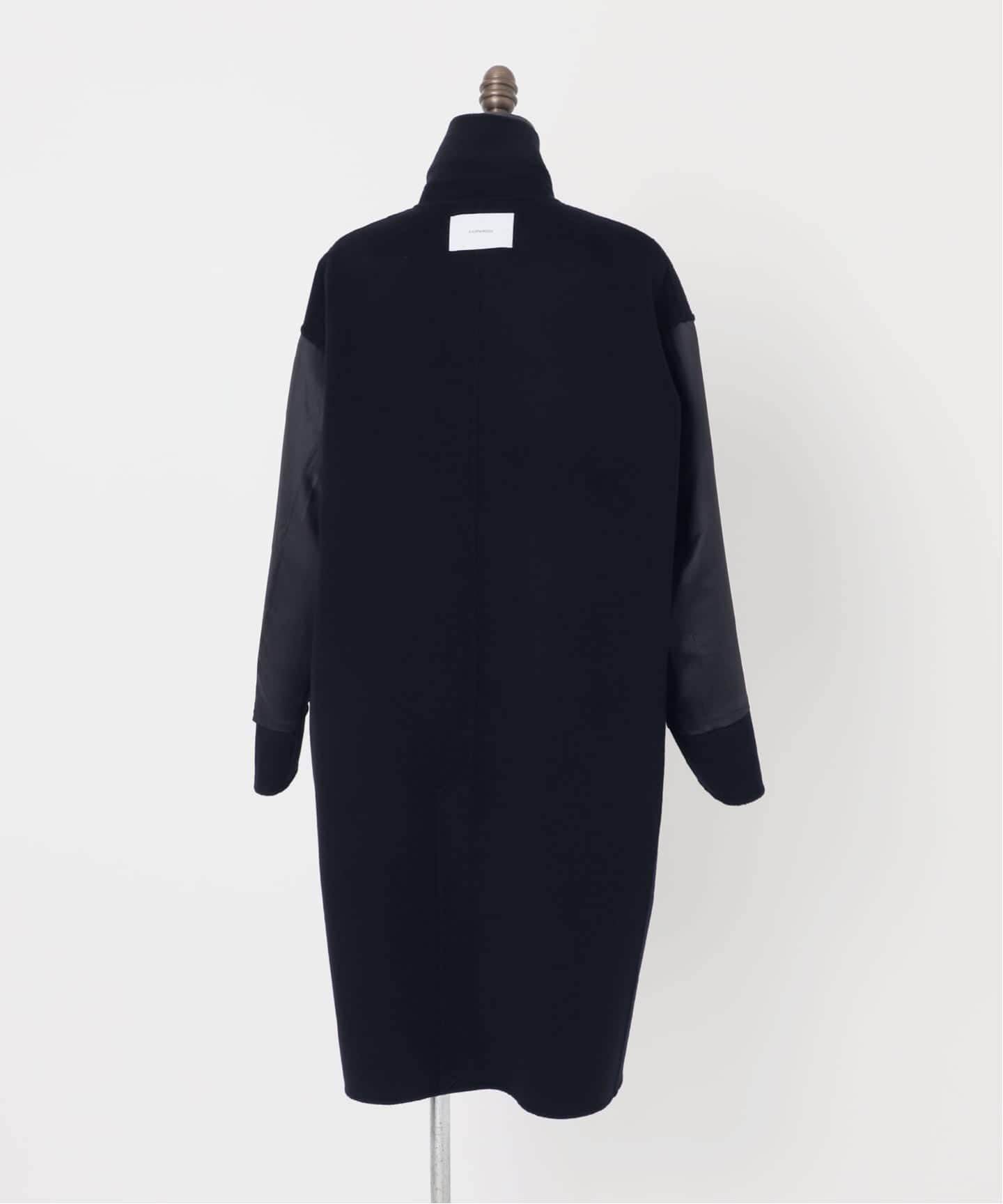 almostblack サイズ2 ネイビー ダブルブレスト チェスターコート ダブルブレストロングチェスターコート(3colors)