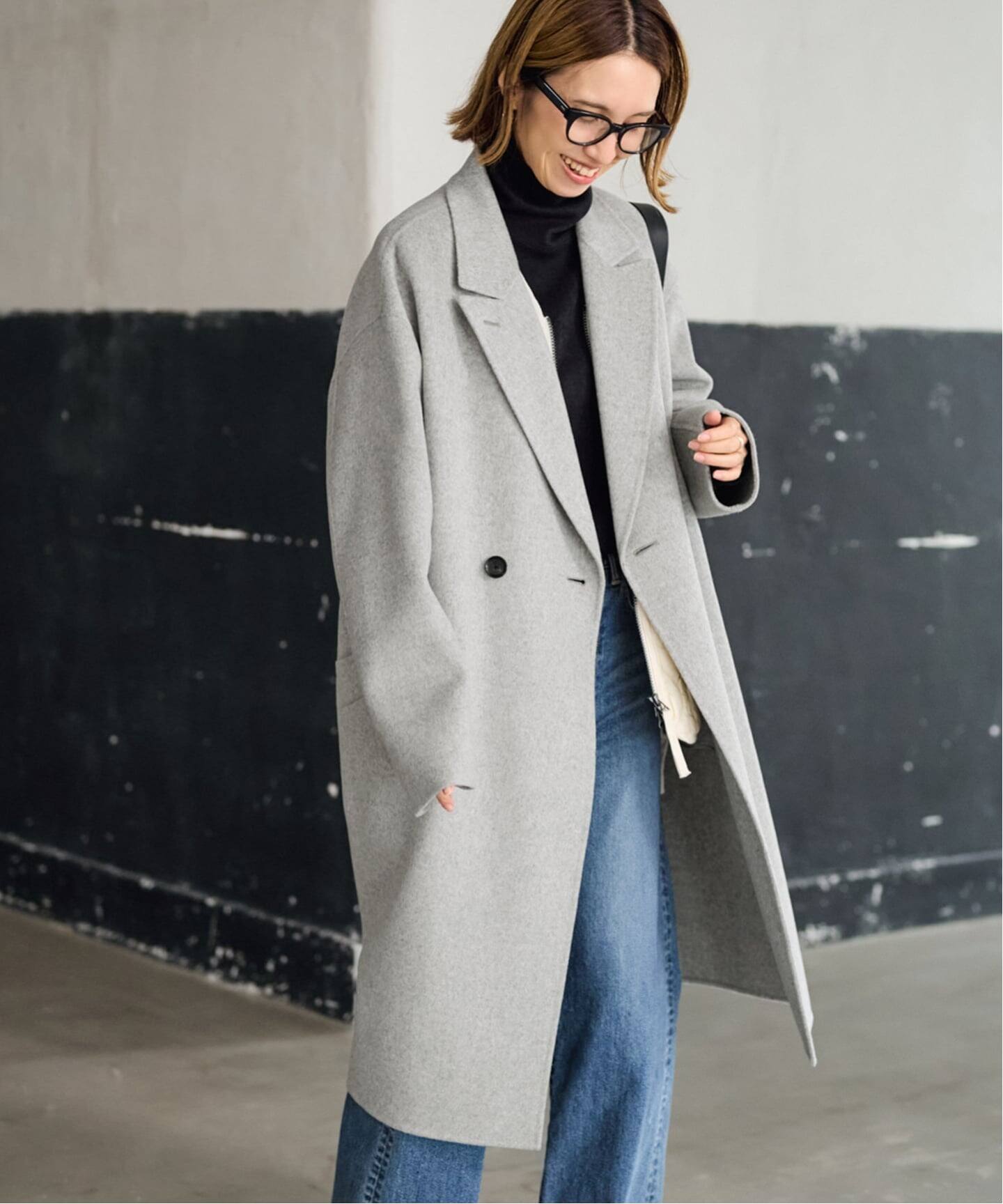 framework コート FRAMeWORK 「FRAMeWORK」 ステンカラーコート 38 ブラック レディース