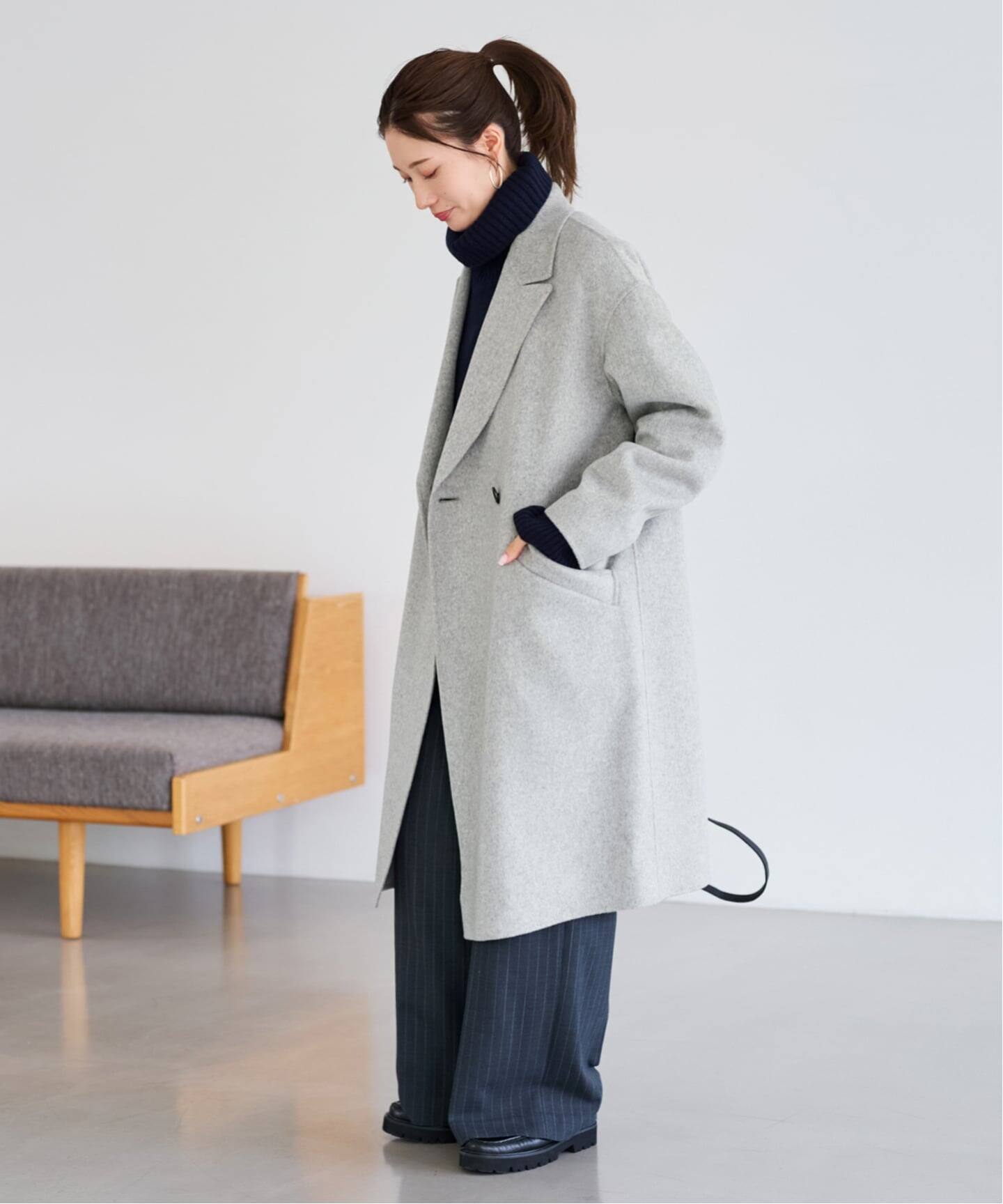 framework コート FRAMeWORK 「FRAMeWORK」 ステンカラーコート 38 ブラック レディース