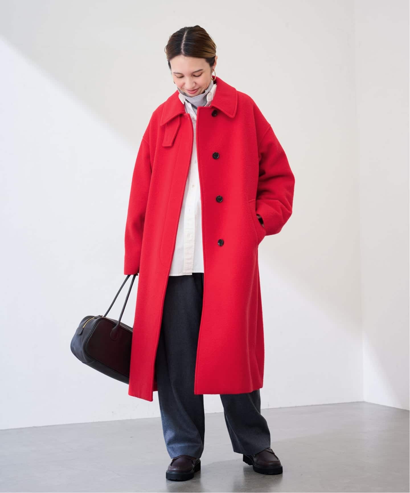 3連休限定出品です フレームワーク×金子綾コラボ 赤色ロングコート 3連休限定出品です フレームワーク×金子綾コラボ 赤色ロングコート 3連休