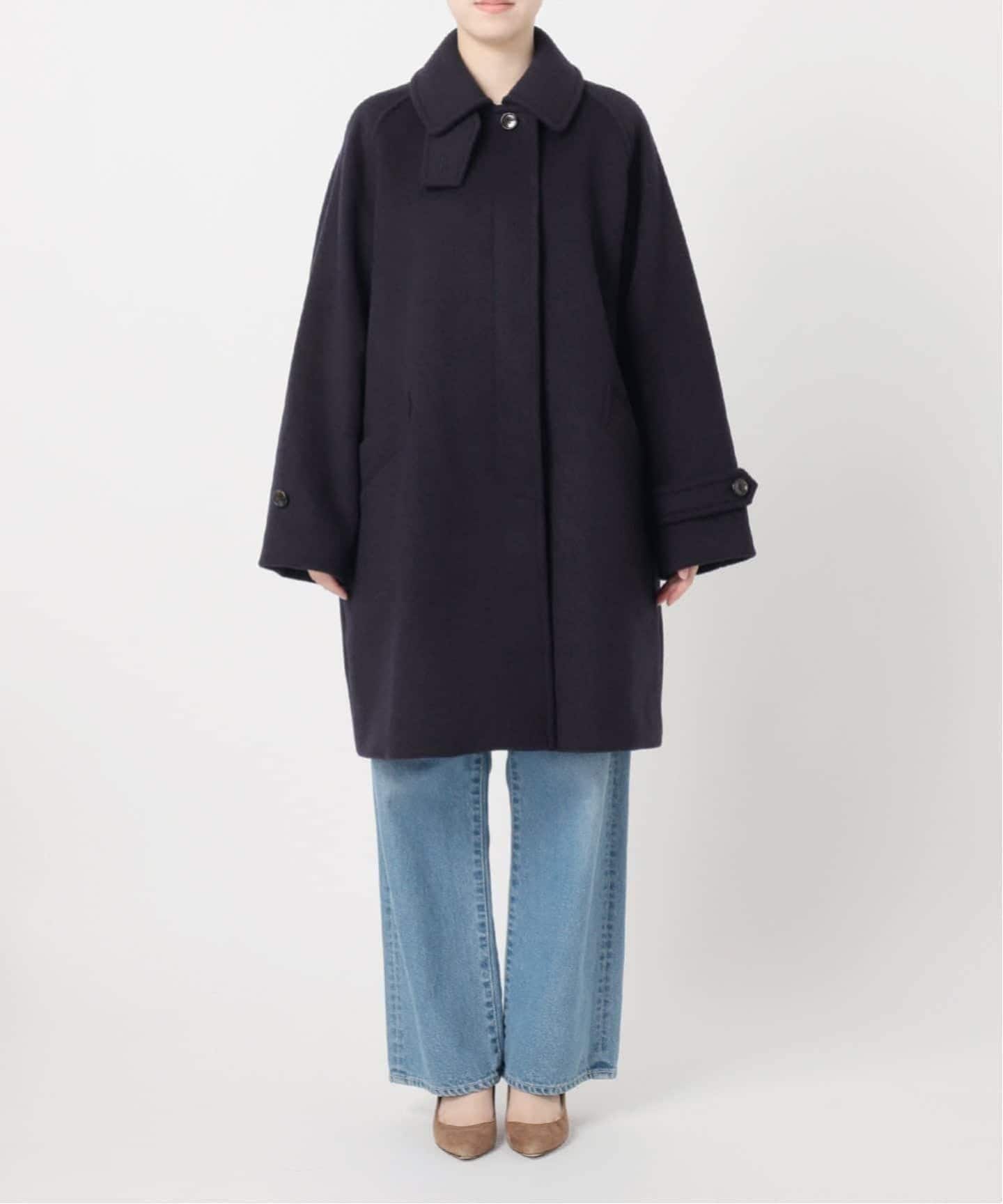 1回着 23AW FRAMeWORK ラムウールMIXシャルムバルカラーコート ≪WEB先行 / 追加予約≫ラムウールMIXシャルムバルカラーコート
