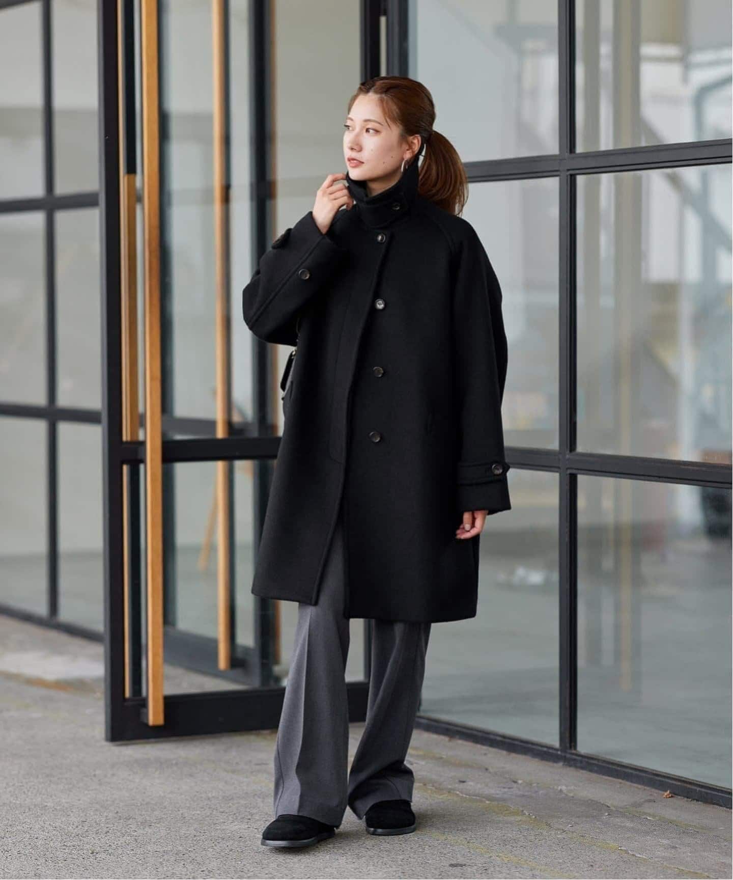 ≪追加≫ラムウールMIXシャルムバルカラーコート 2（ステンカラー