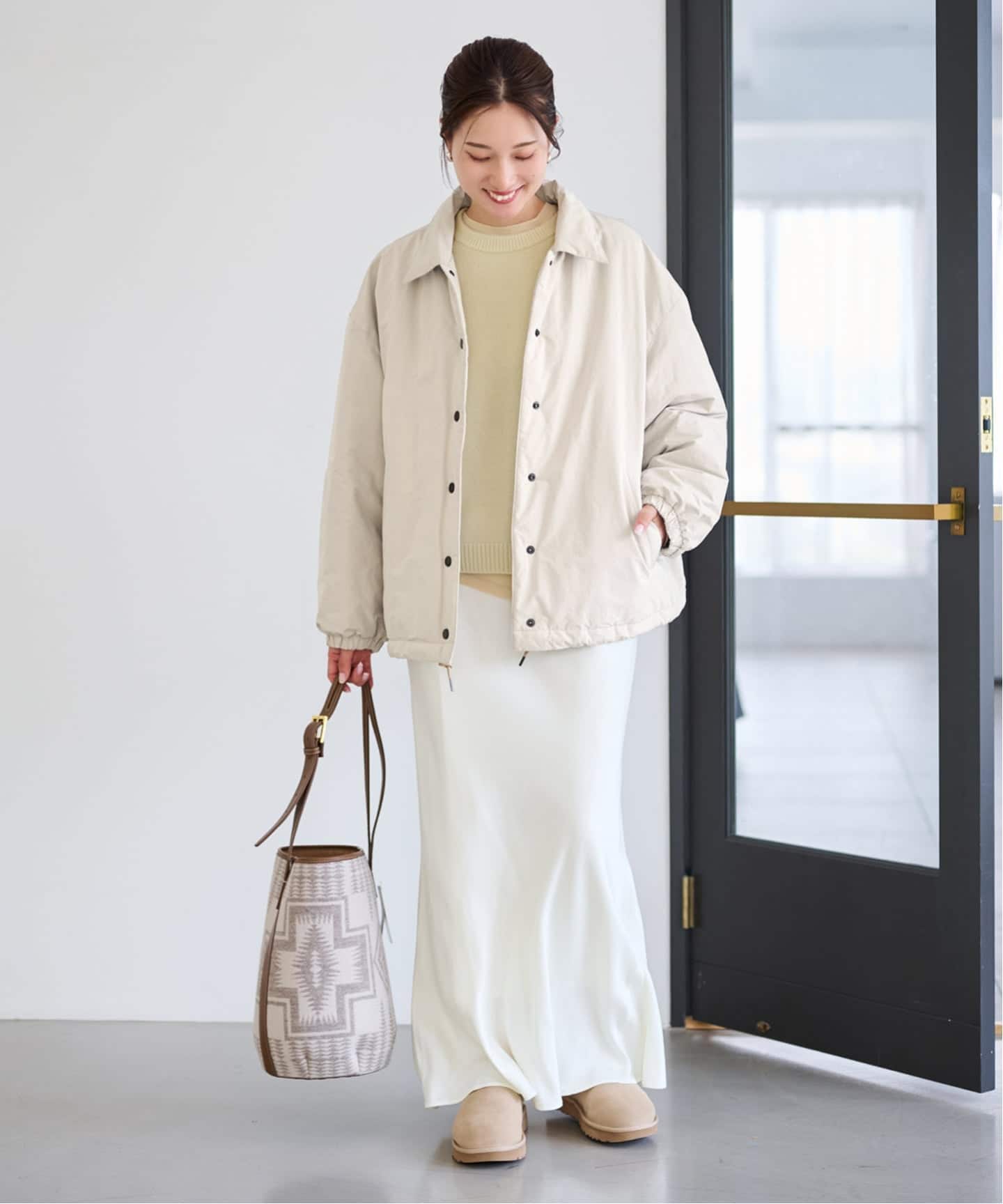 フレームワーク 撥水防風ポンチョコート　ナチュラル フレームワーク FRAMeWORK ≪追加予約≫撥水防風ポンチョコート