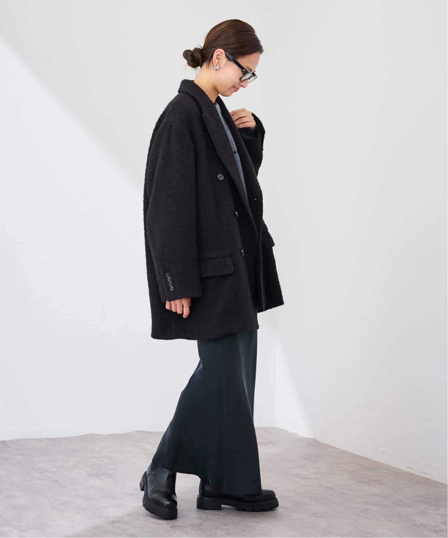 クチュールドアダムCottage coatオーバーサイズダブルジャケット COUTURE D'ADAM - COUTURE D'ADAM Cottage coat クチュールドア