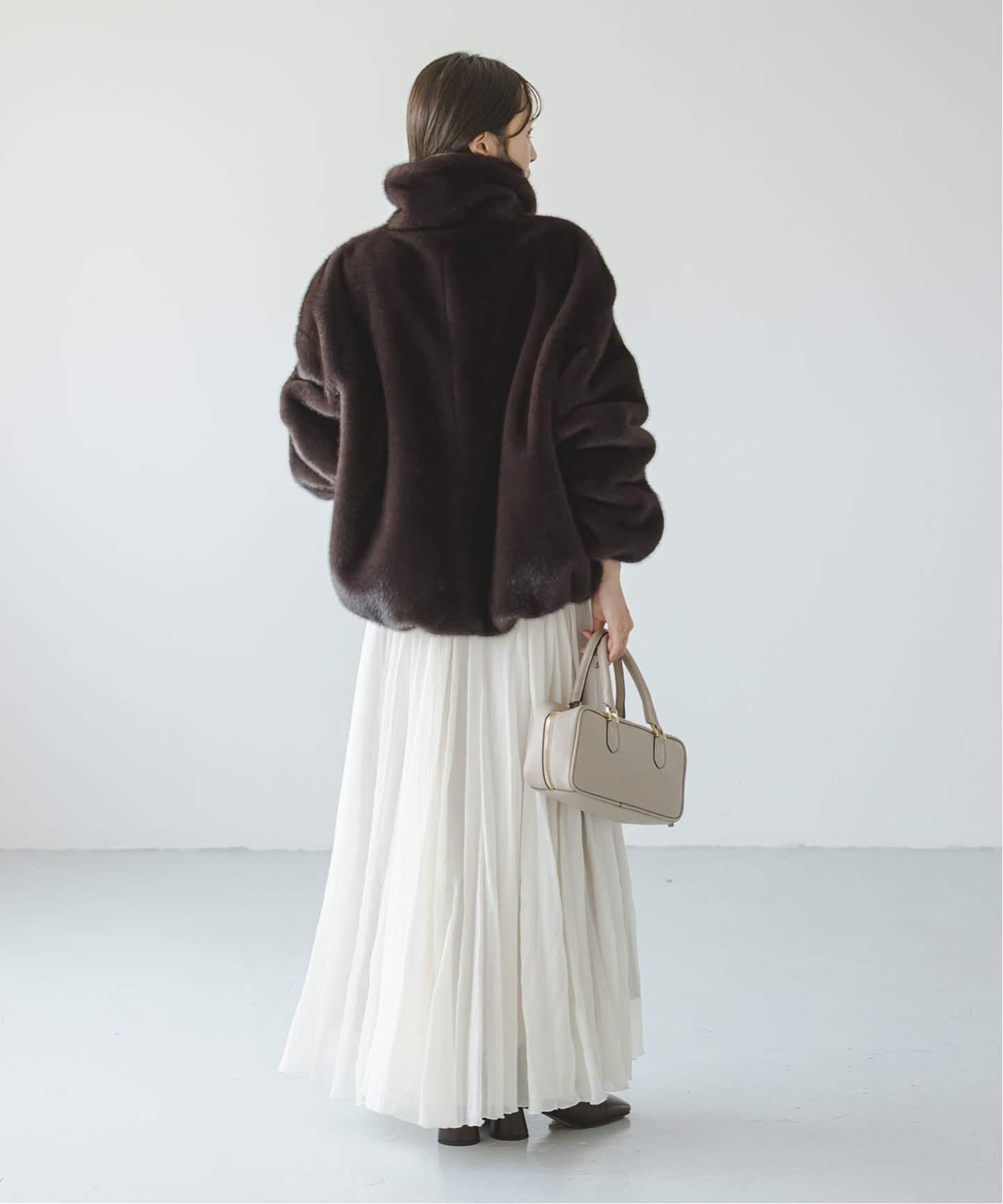 エコファースタンドカラーミドルブルゾン（その他ブルゾン／アウター