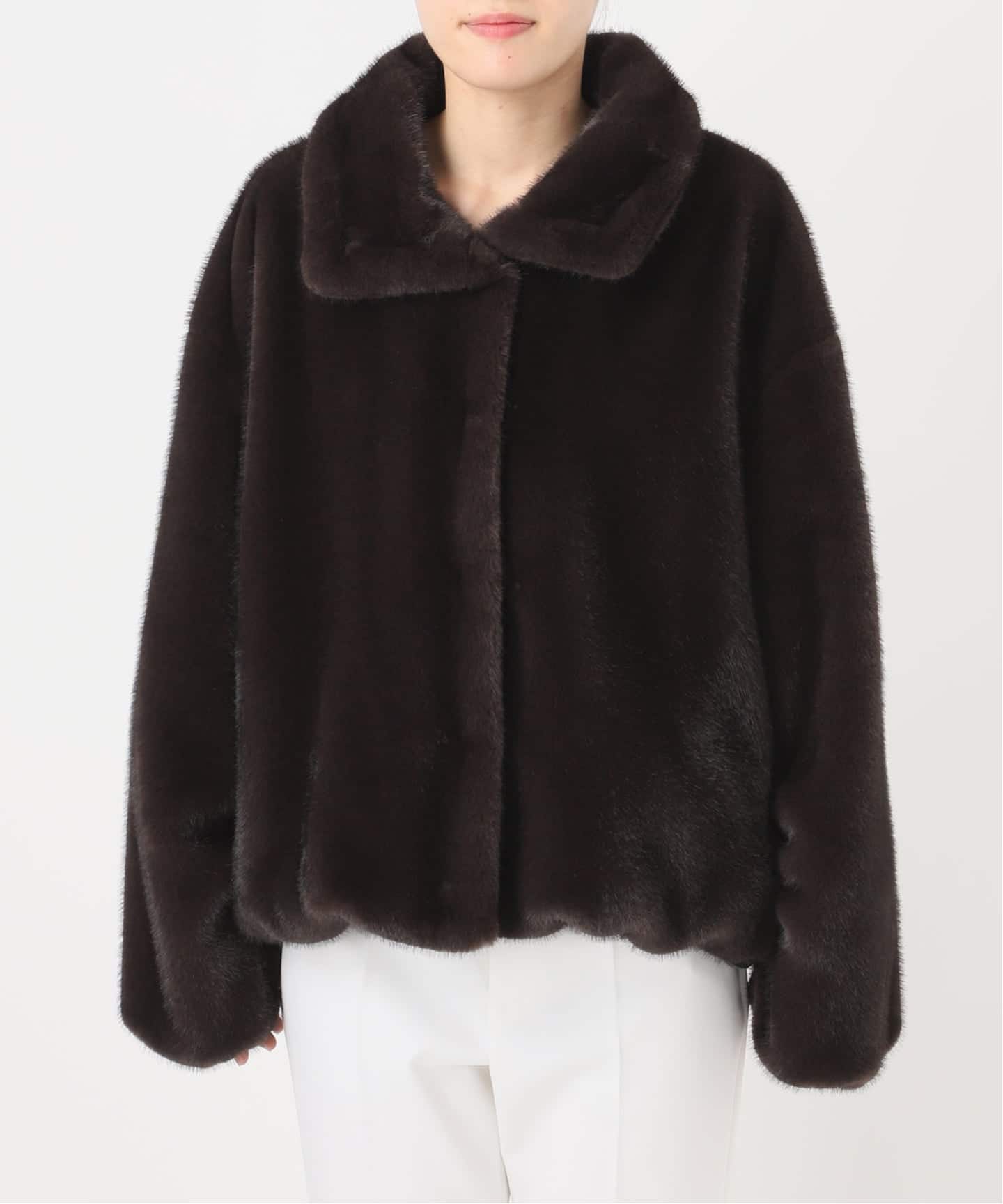 エコファースタンドカラーミドルブルゾン（その他ブルゾン／アウター