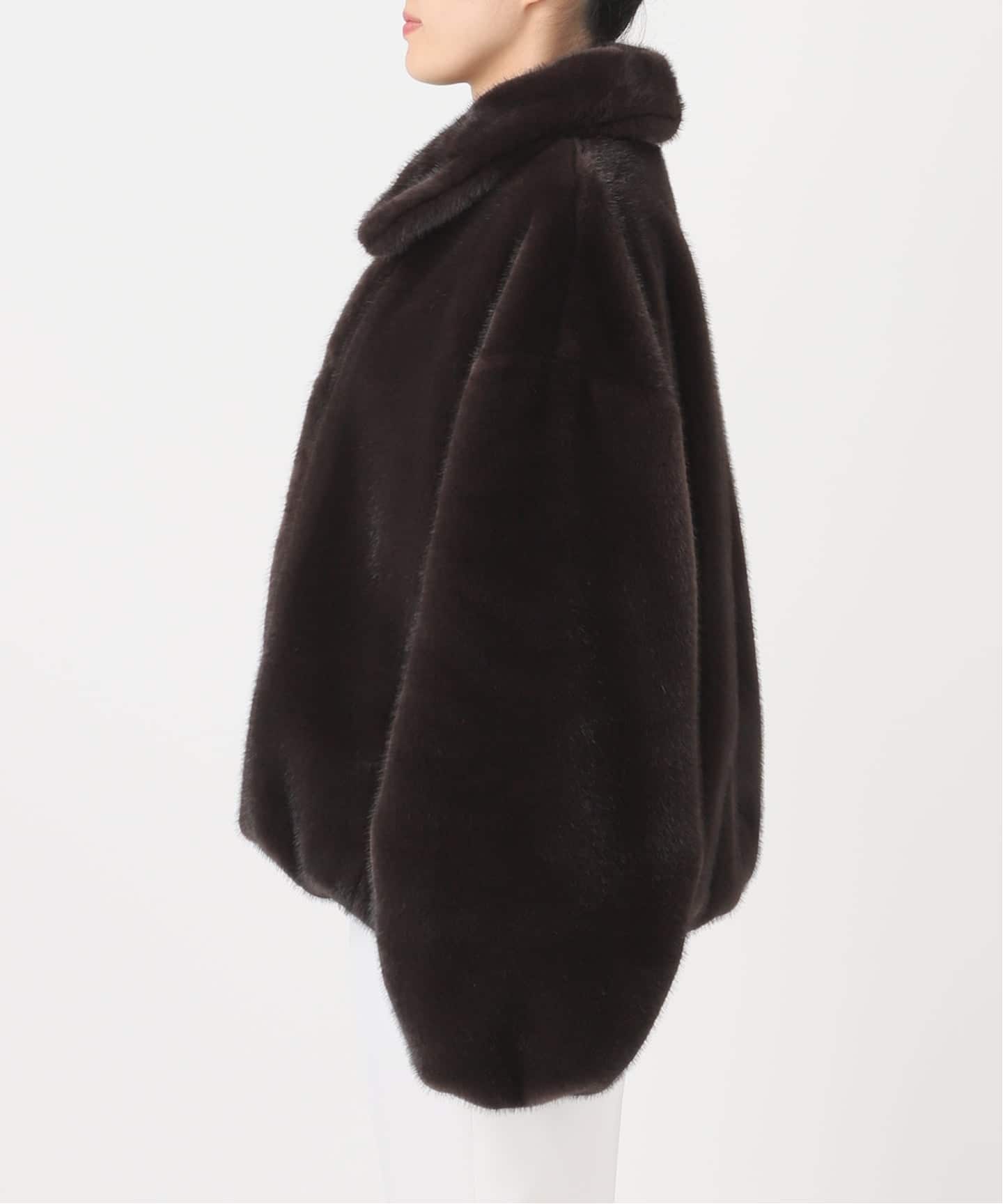 エコファースタンドカラーミドルブルゾン（その他ブルゾン／アウター