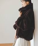 エコファースタンドカラーミドルブルゾン