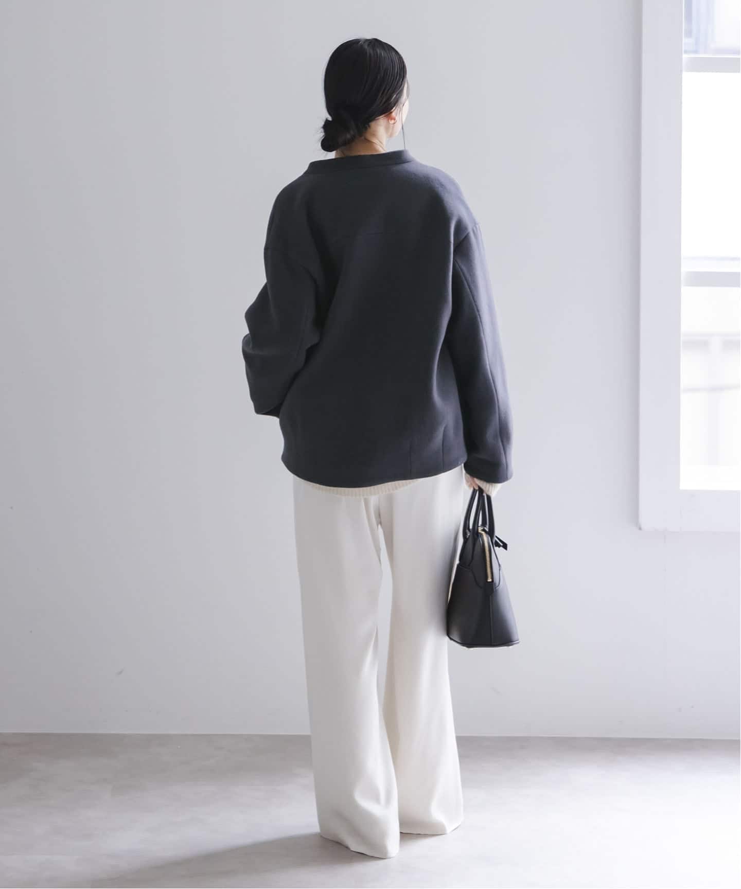 MTRレイズドネックジップコート（ノーカラーコート）｜NOBLE（ノーブル