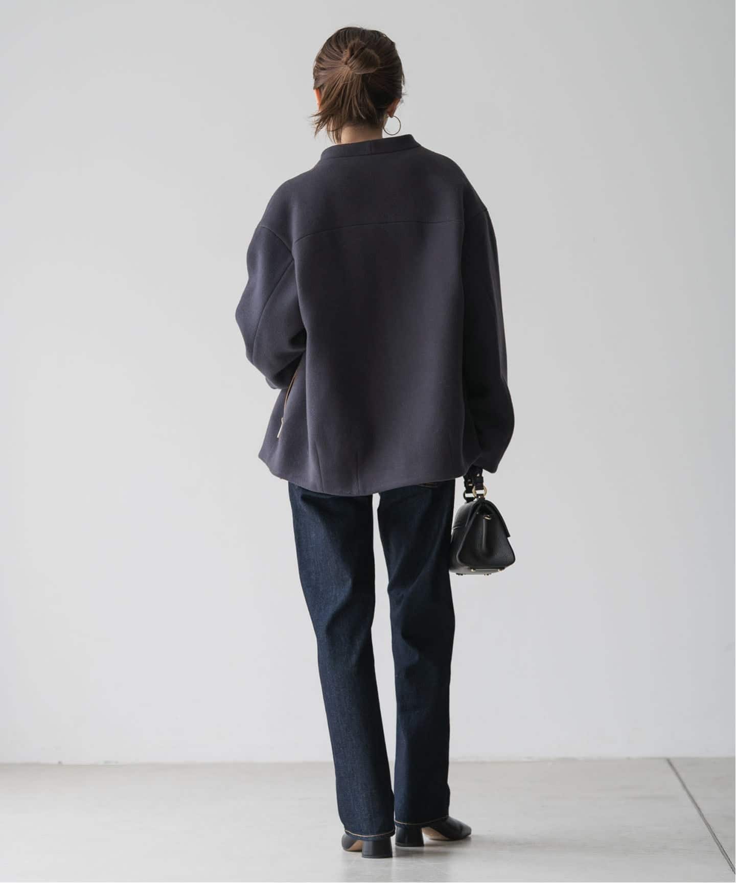 MTRレイズドネックジップコート（ノーカラーコート）｜NOBLE（ノーブル