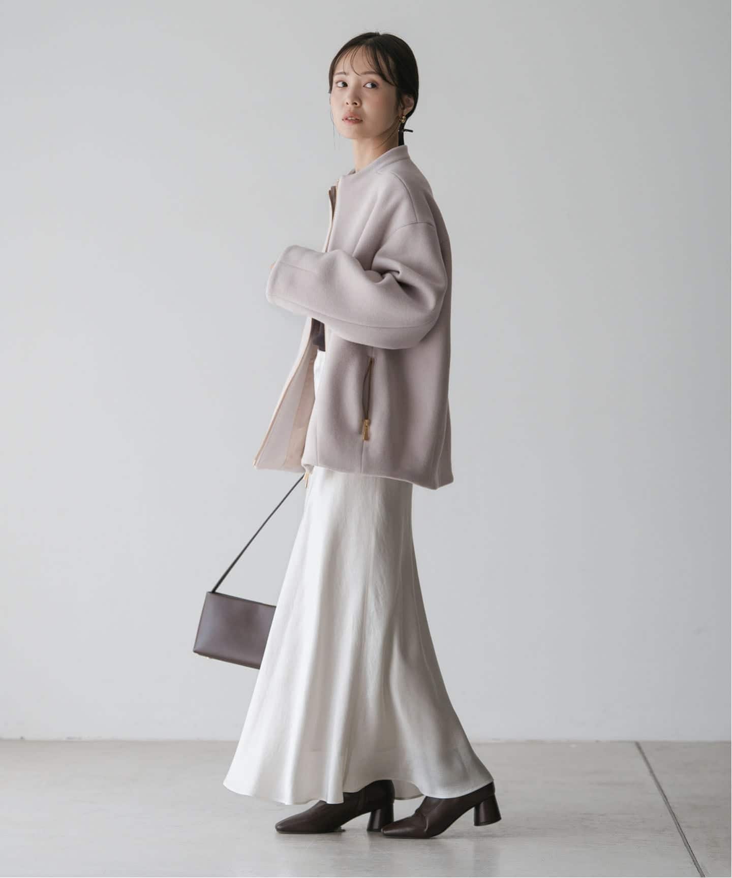 MTRレイズドネックジップコート（ノーカラーコート）｜NOBLE