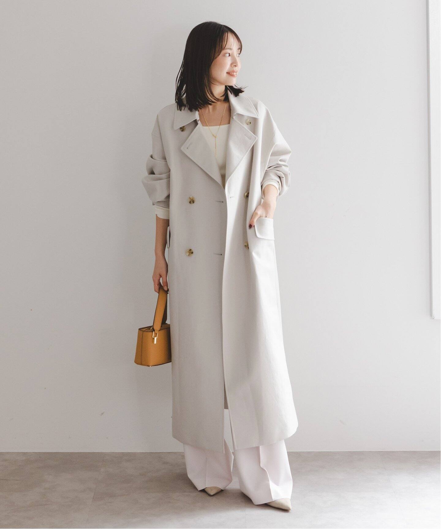 コットンダブルクロスロングコート（チェスターコート）｜NOBLE  