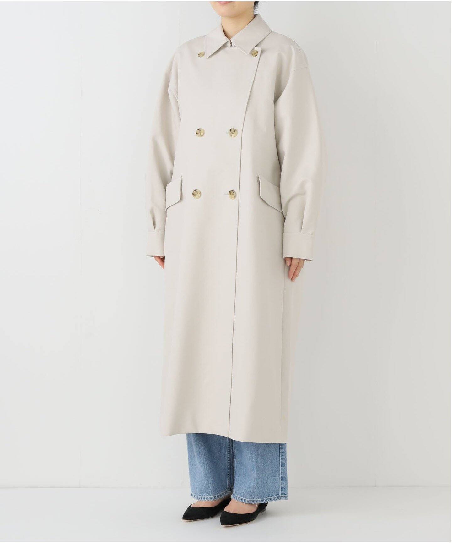 コットンダブルクロスロングコート（チェスターコート）｜NOBLE  