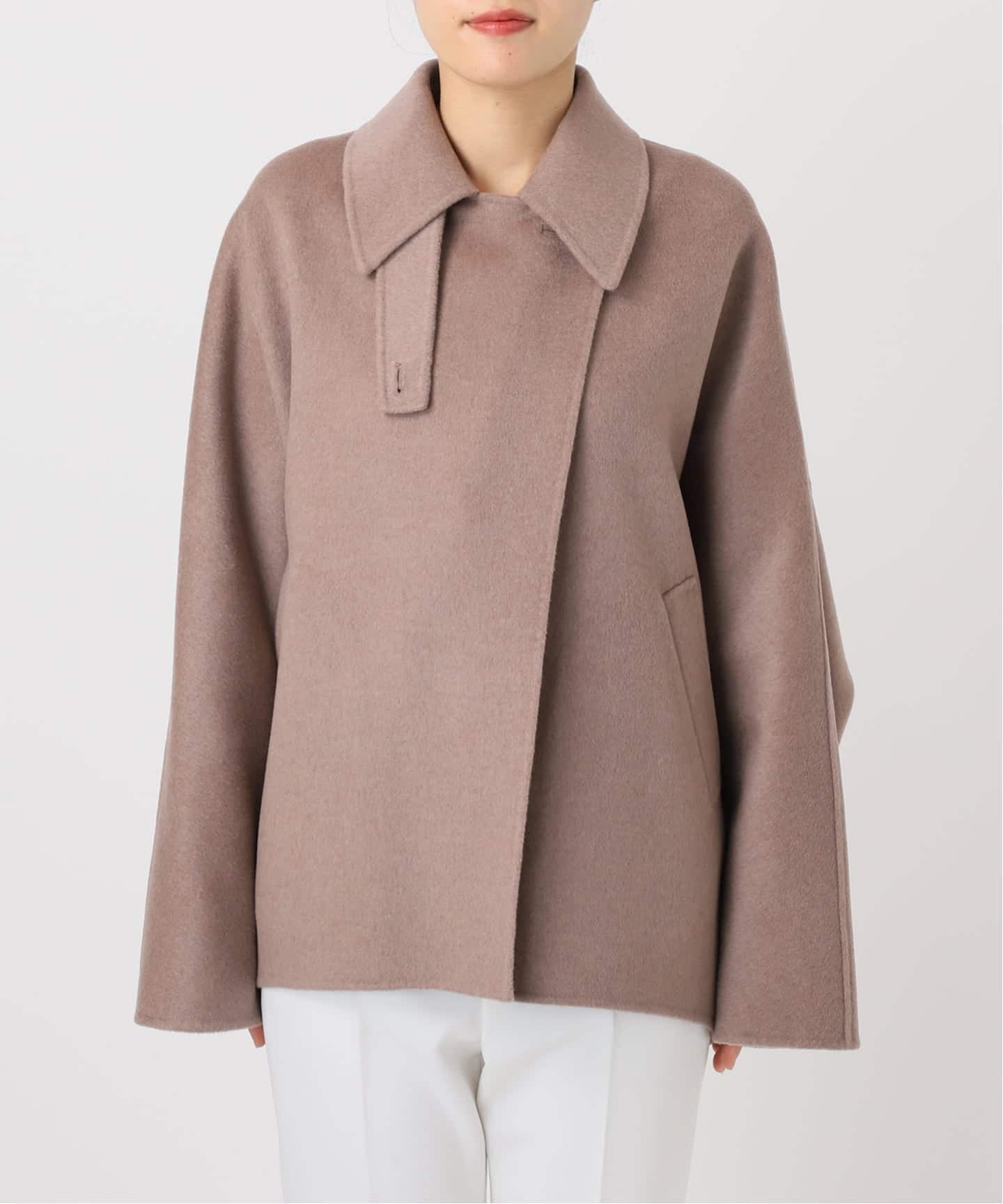 新品NOBLE Super160s リバードルマンショートコート ベージュ38 NOBLE 《追加》Super160s リバードルマンショートコート ノーブル