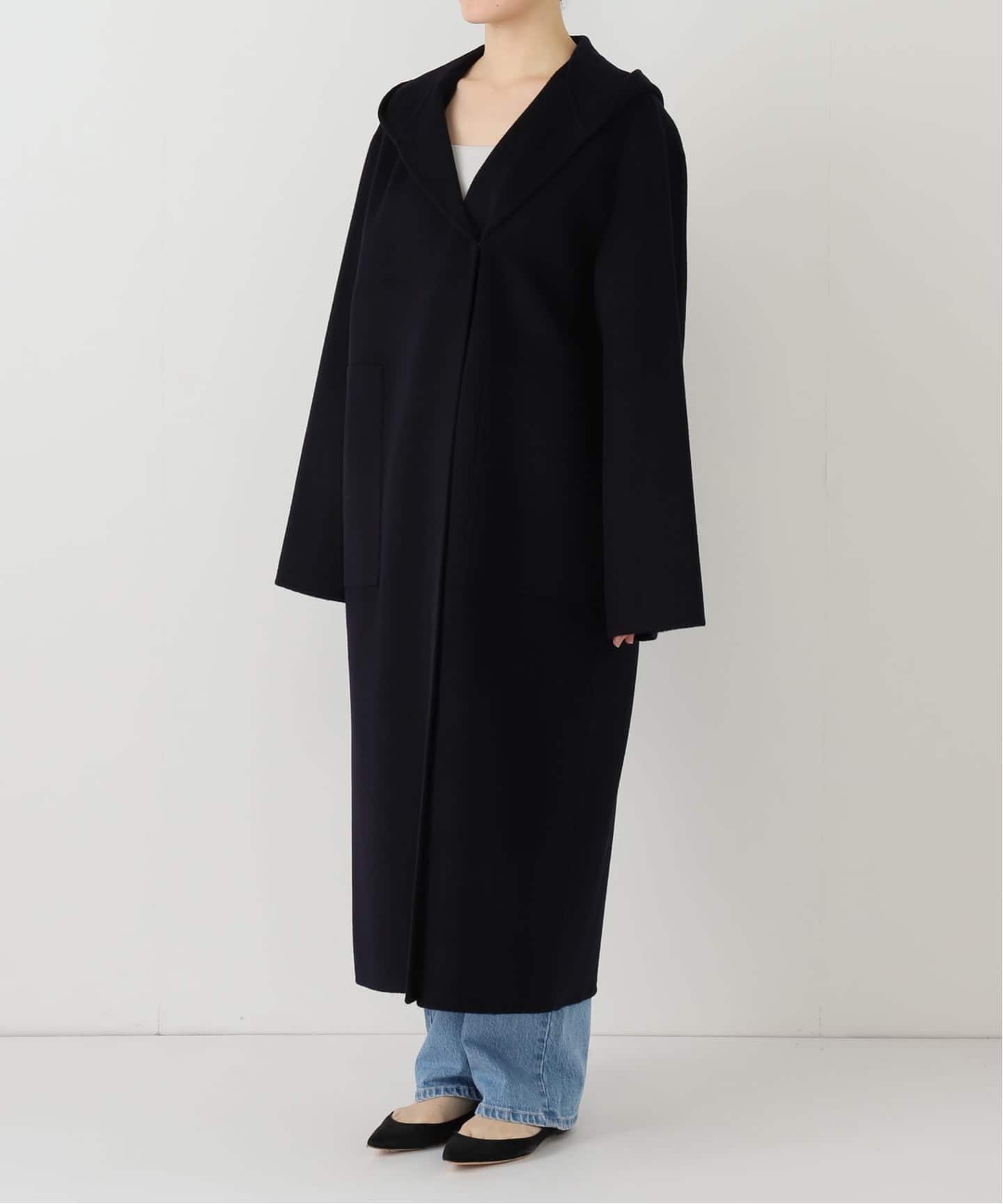 追加》Super160sリバーフーディーコート（フードコート）｜NOBLE