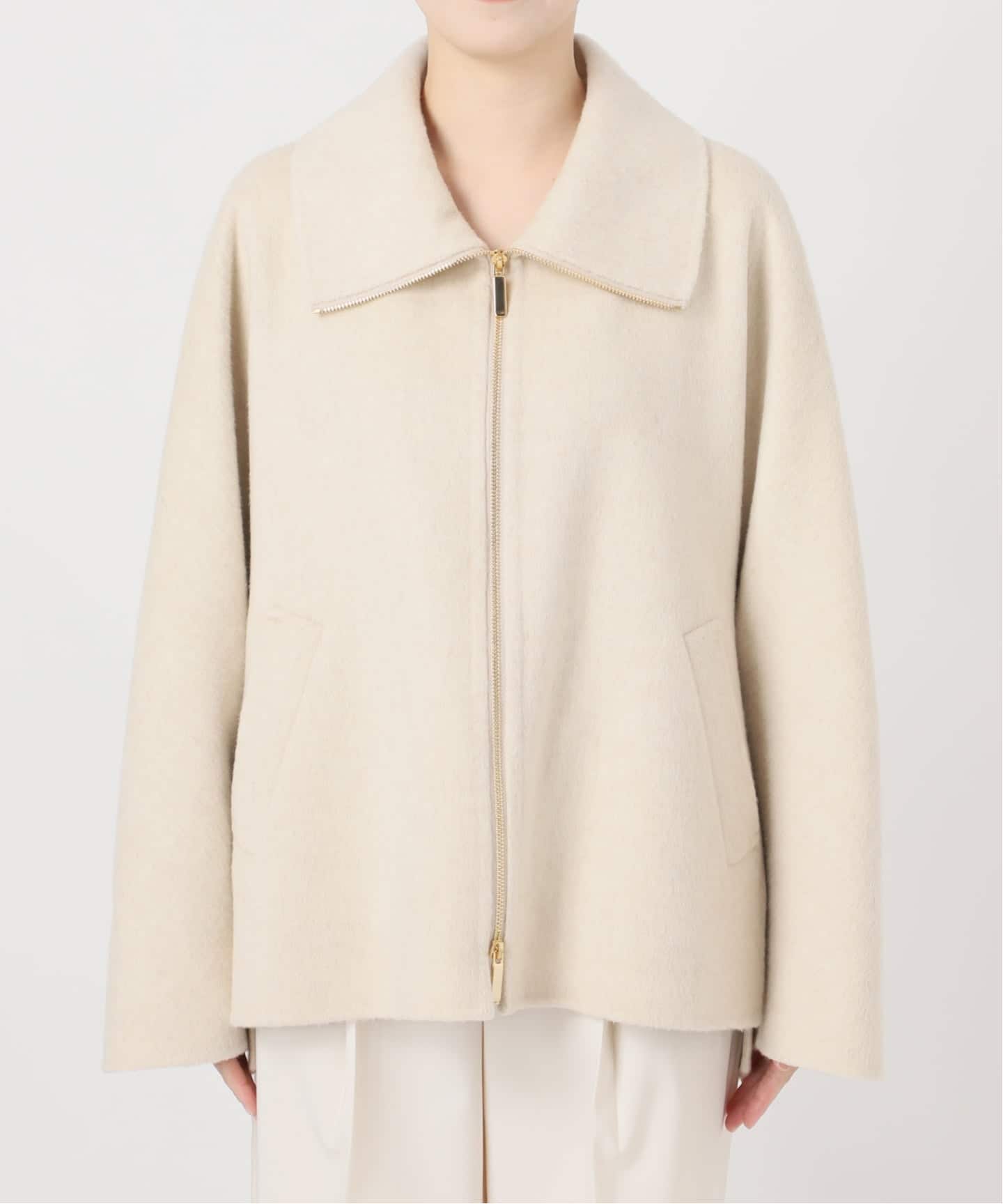 追加》キャメルミックスリバージップコート（その他ブルゾン／アウター