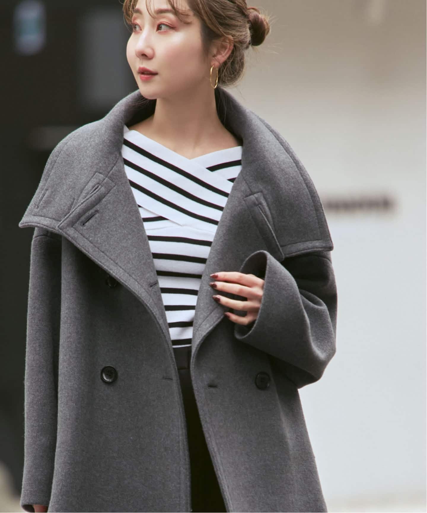 追加・WEB限定カラー》スタンドカラーオーバーコート（その他ブルゾン