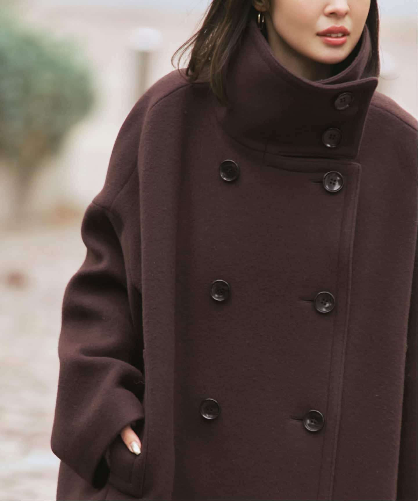 追加・WEB限定カラー》スタンドカラーオーバーコート（その他ブルゾン