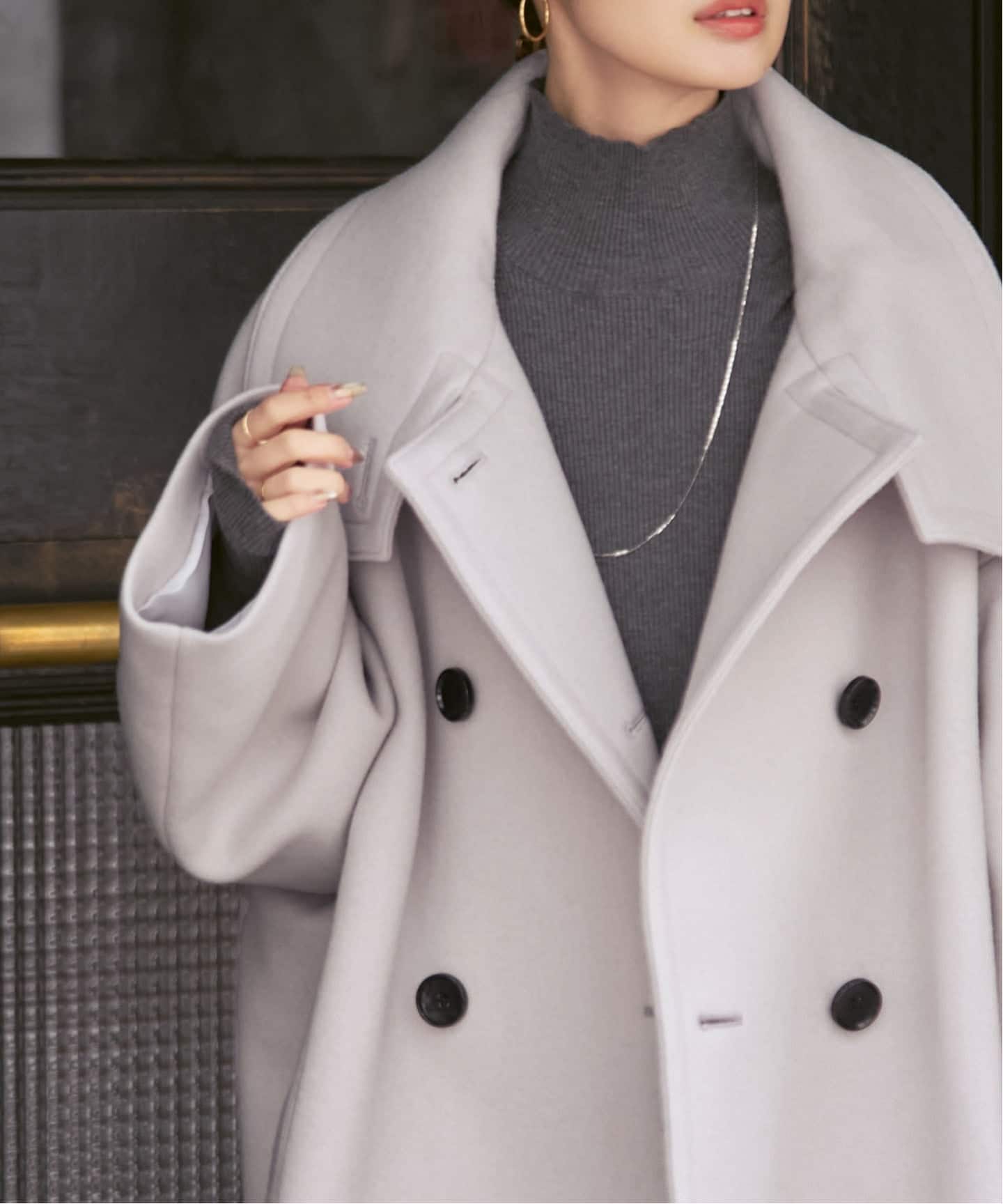 美品✨NOBLE スタンドカラーオーバーコート ベージュ BAYCREW’S Noble（ノーブル）の「《追加》スタンドカラーオーバーコート（その他