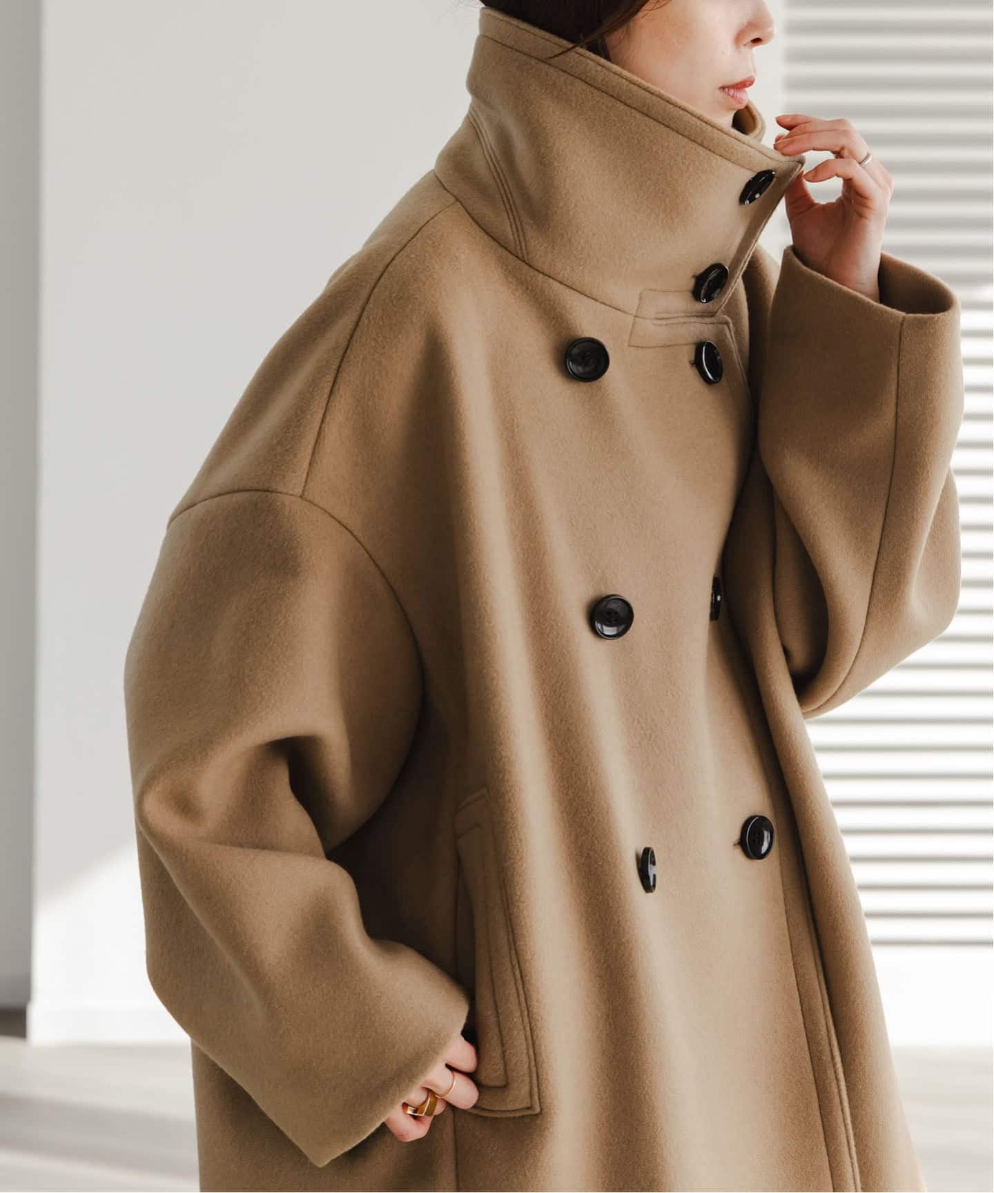 追加》スタンドカラーオーバーコート（その他ブルゾン／アウター