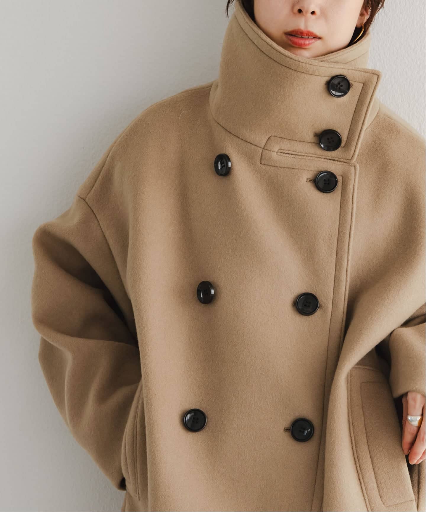 追加》スタンドカラーオーバーコート（その他ブルゾン／アウター