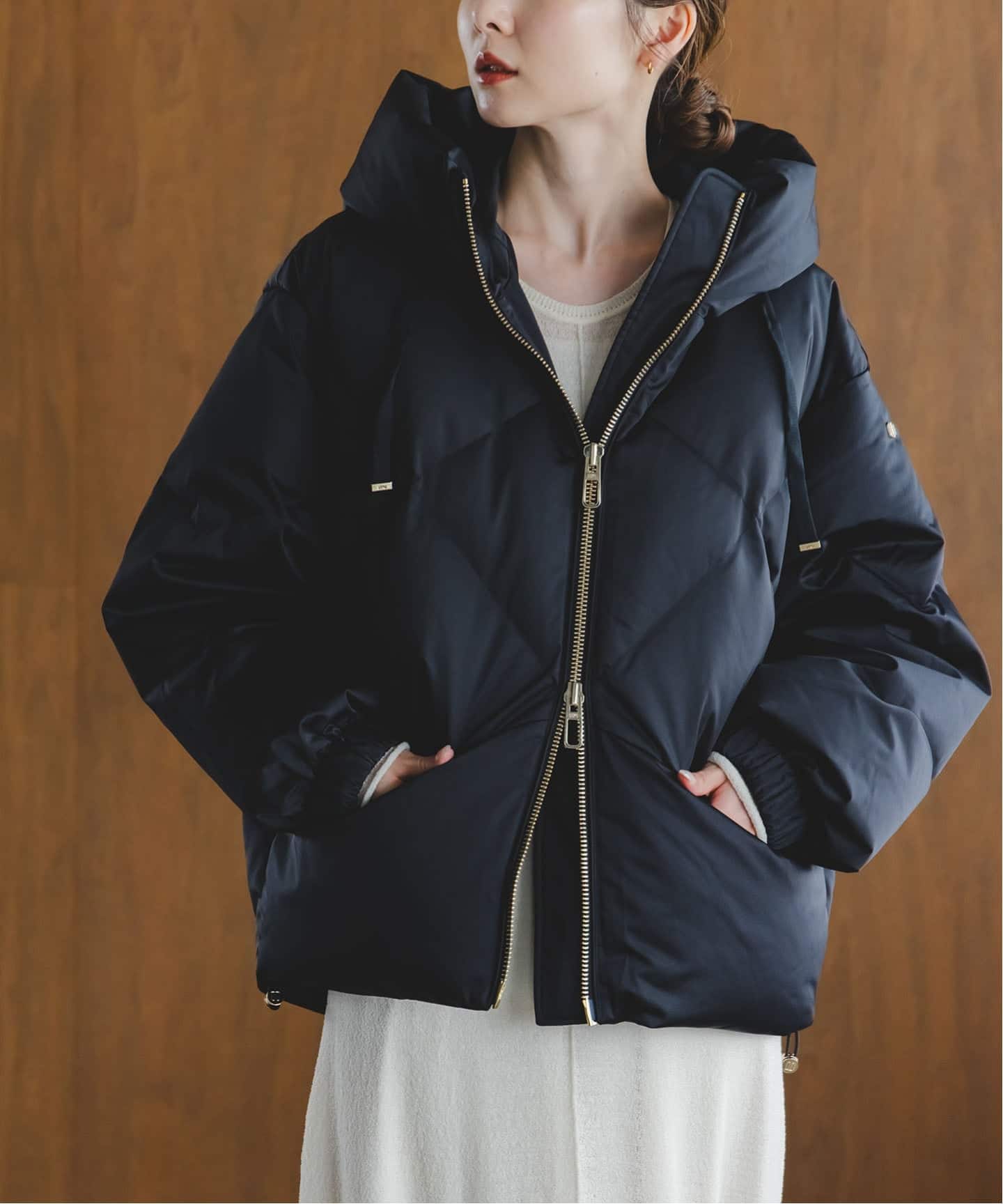 美品【DUNO】ダウン ペギー マットブラック 38 美品【DUNO】ダウン ペギー マットブラック 38