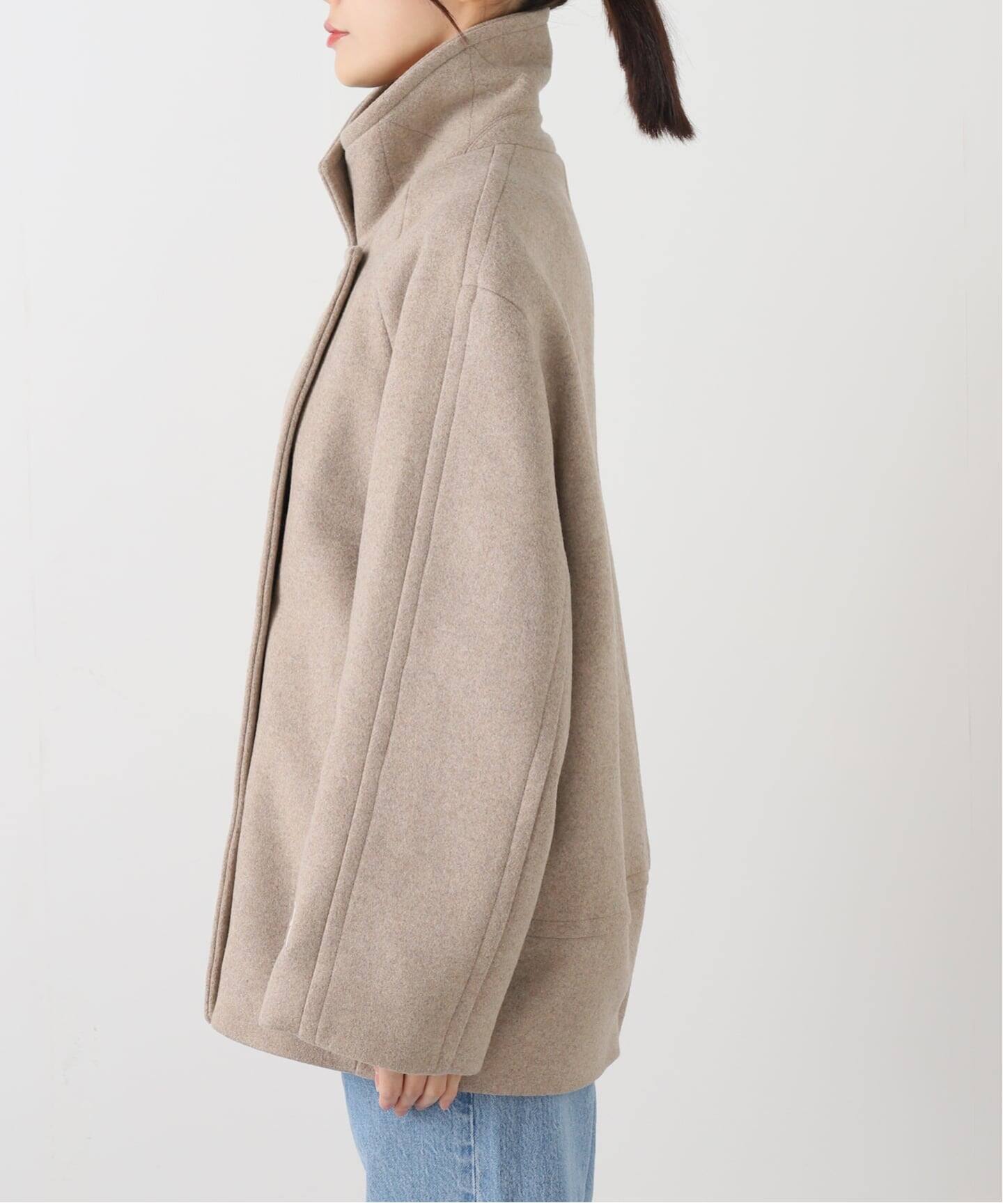 ☆美品☆ ノーブル 定価 71,500円　W/Nyオーバーロング Pコート Noble（ノーブル）の「W/Ny オーバーロングPコート◇（ピーコート