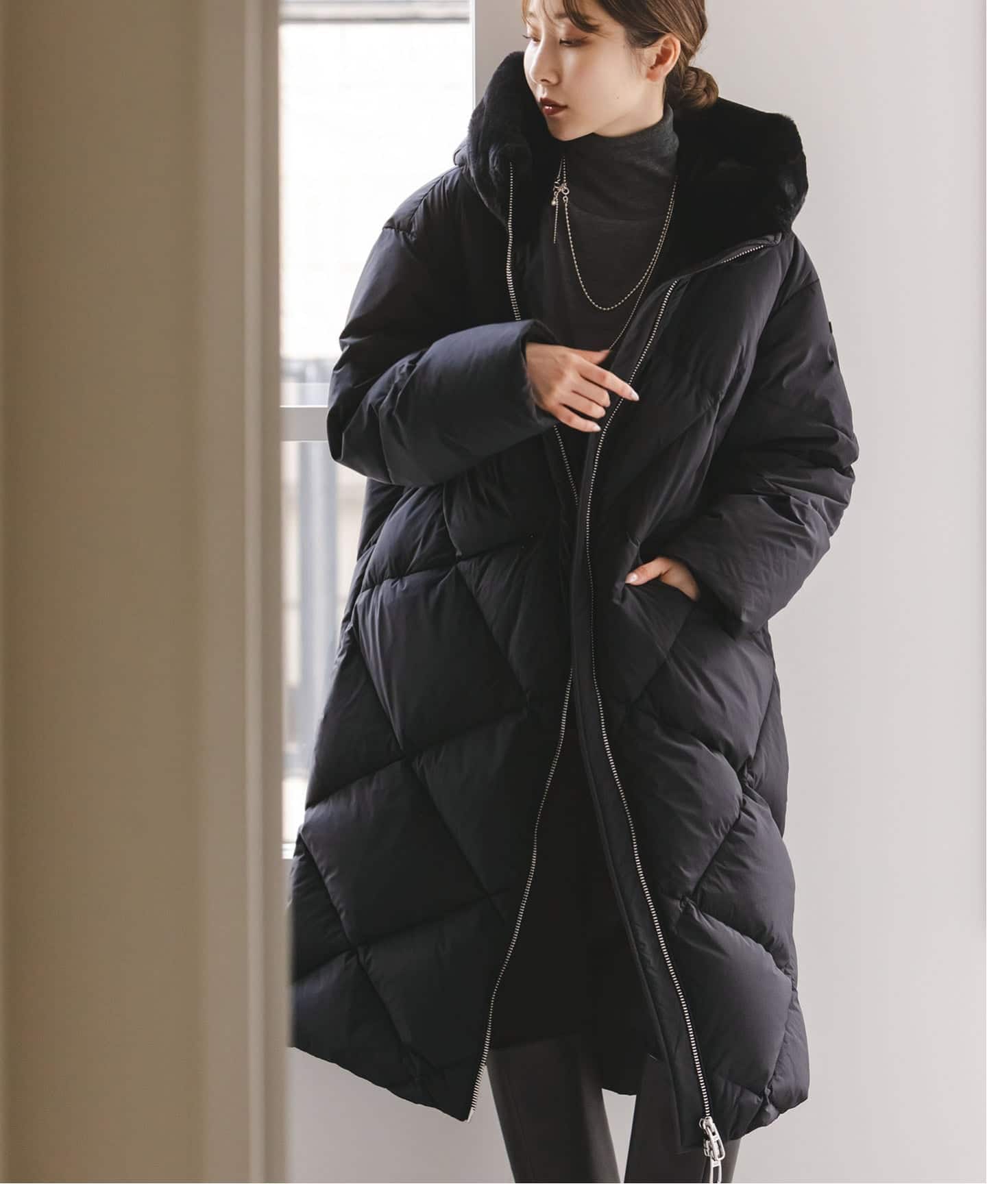 追加2》DUNO/デュノ JENNA(ジェンナ/ブラック)（ダウンジャケット