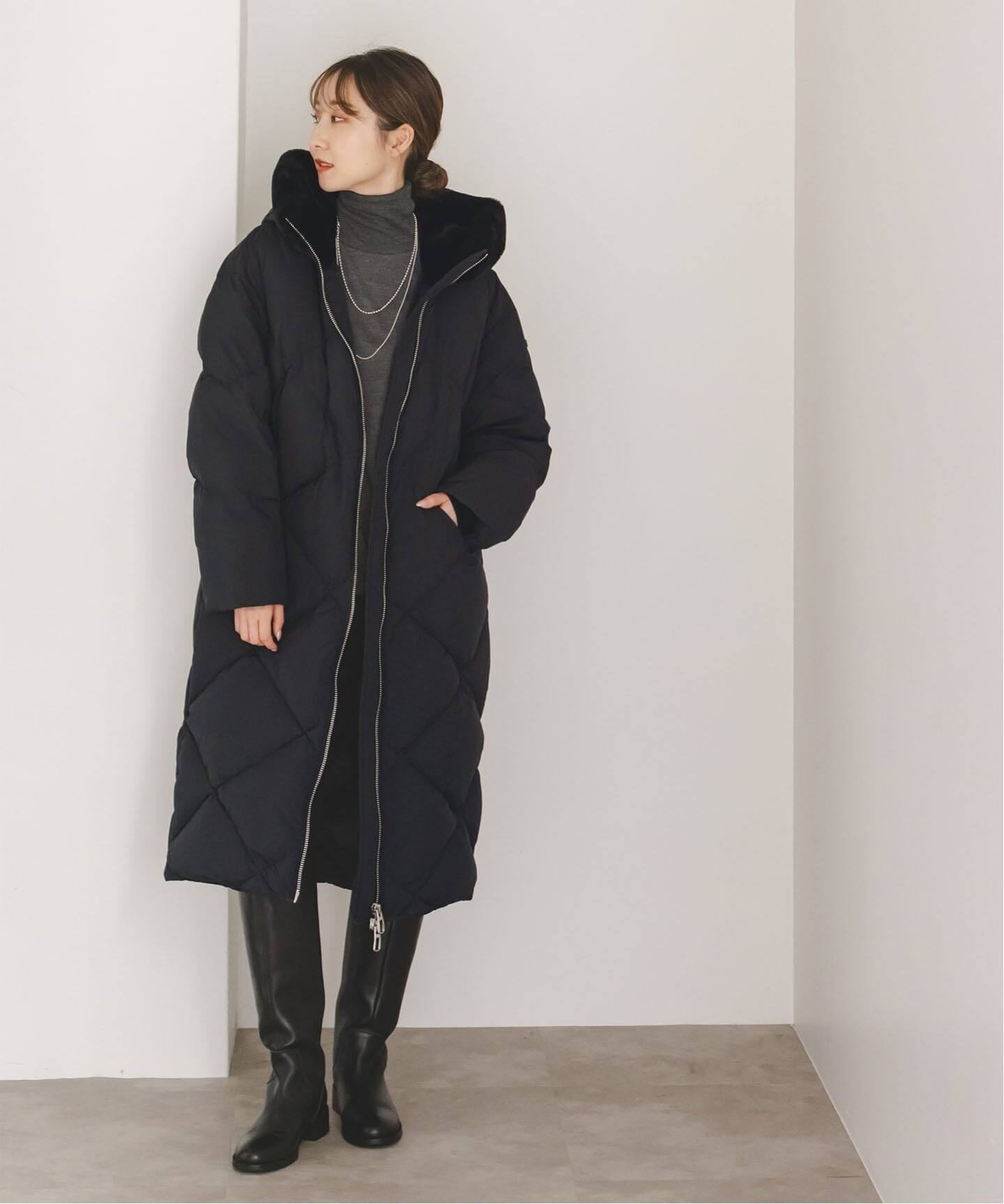 追加2》DUNO/デュノ JENNA(ジェンナ/ブラック)（ダウンジャケット