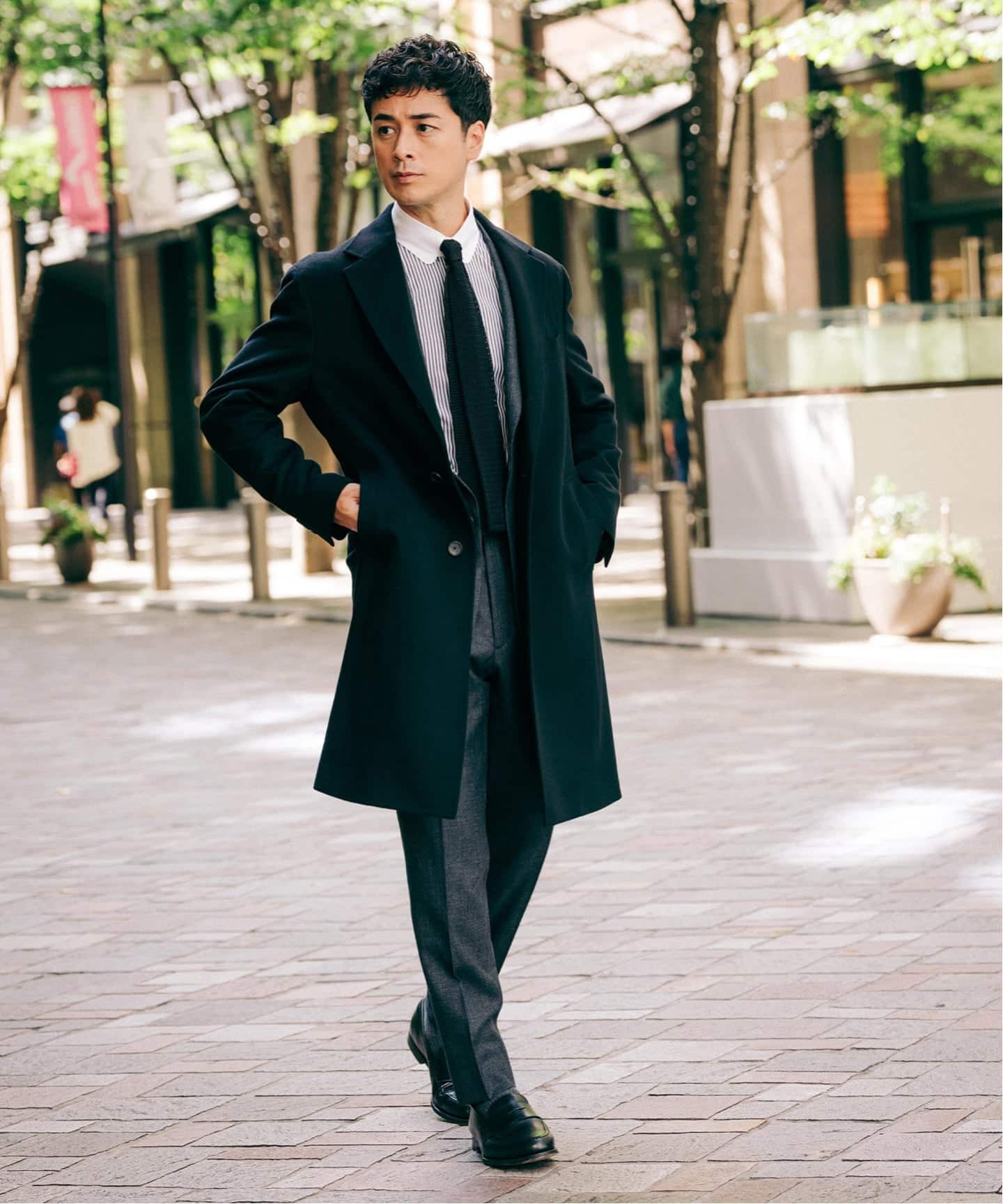 SUPER 140's ウール / カシミヤ チェスターコート（チェスターコート