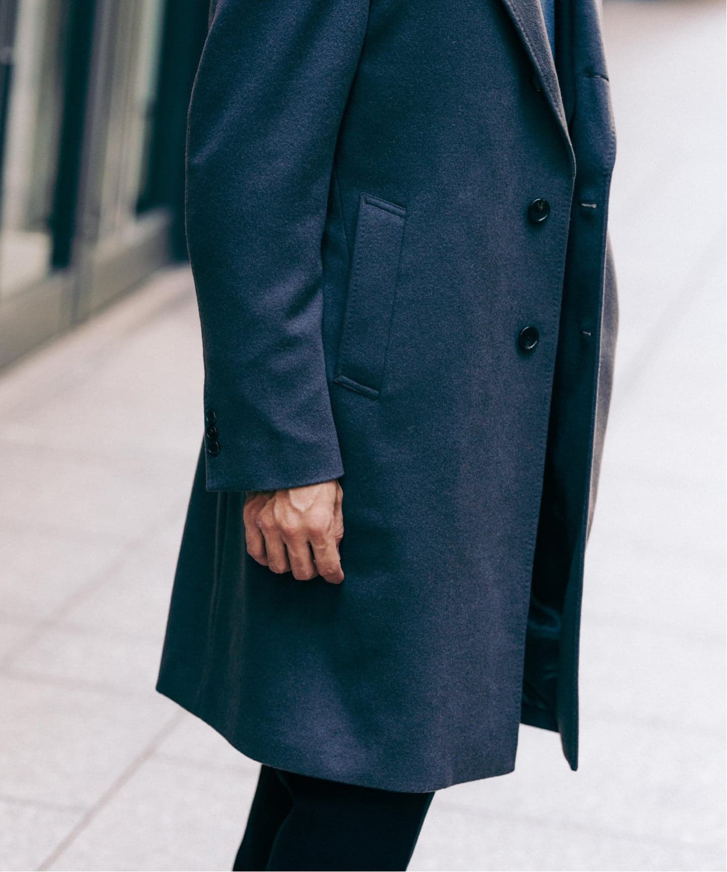 SUPER 140's ウール / カシミヤ チェスターコート（チェスターコート