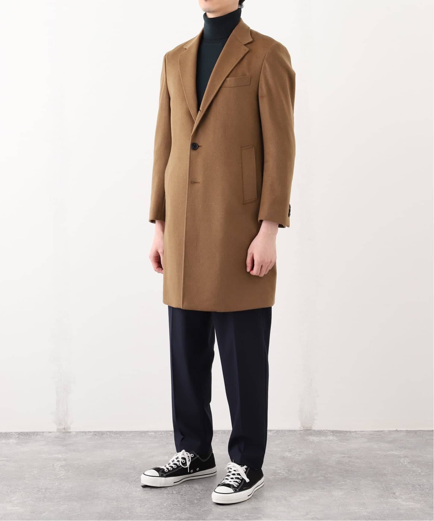 SUPER 140's ウール / カシミヤ チェスターコート（チェスターコート