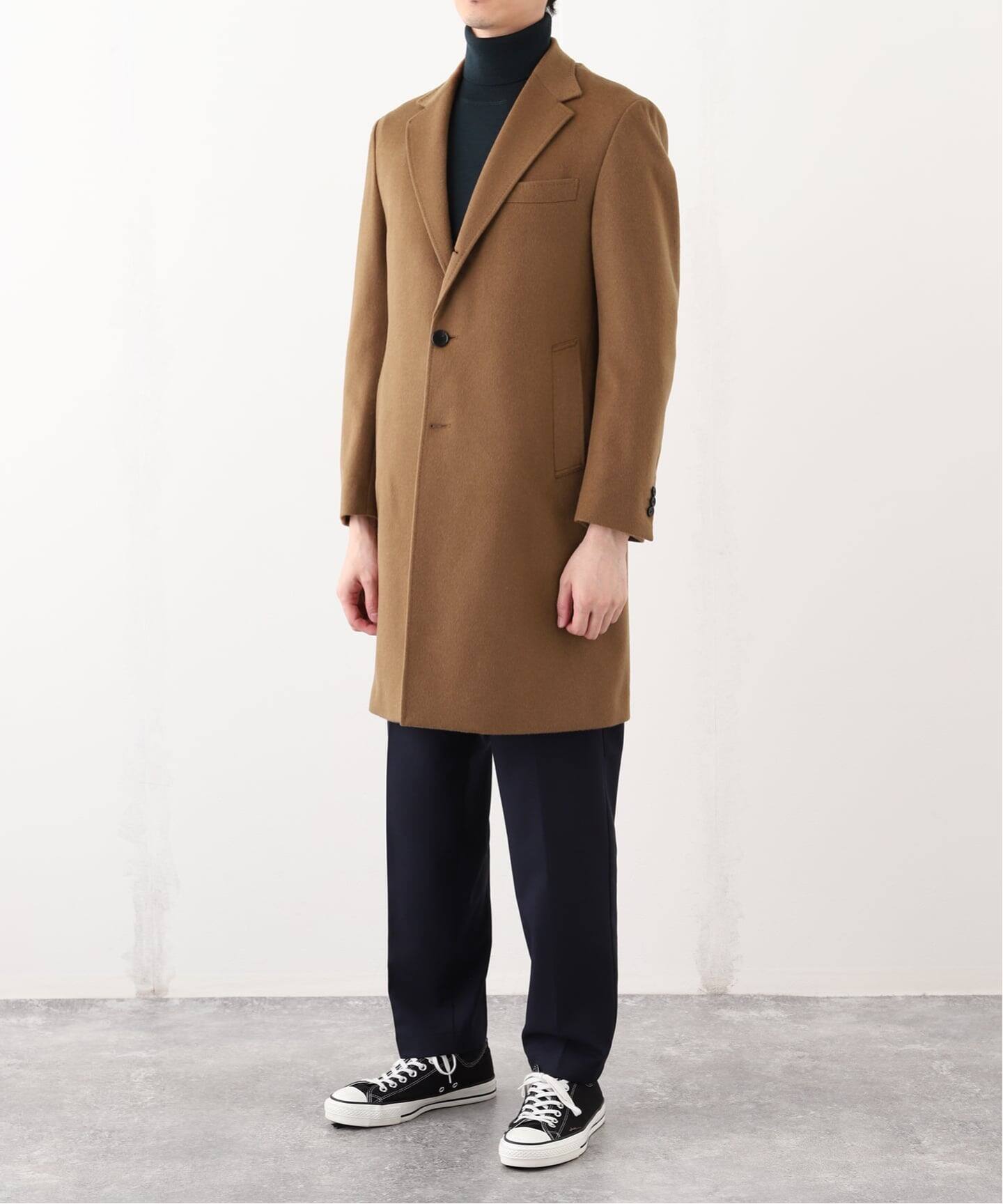 SUPER 140's ウール / カシミヤ チェスターコート（チェスターコート