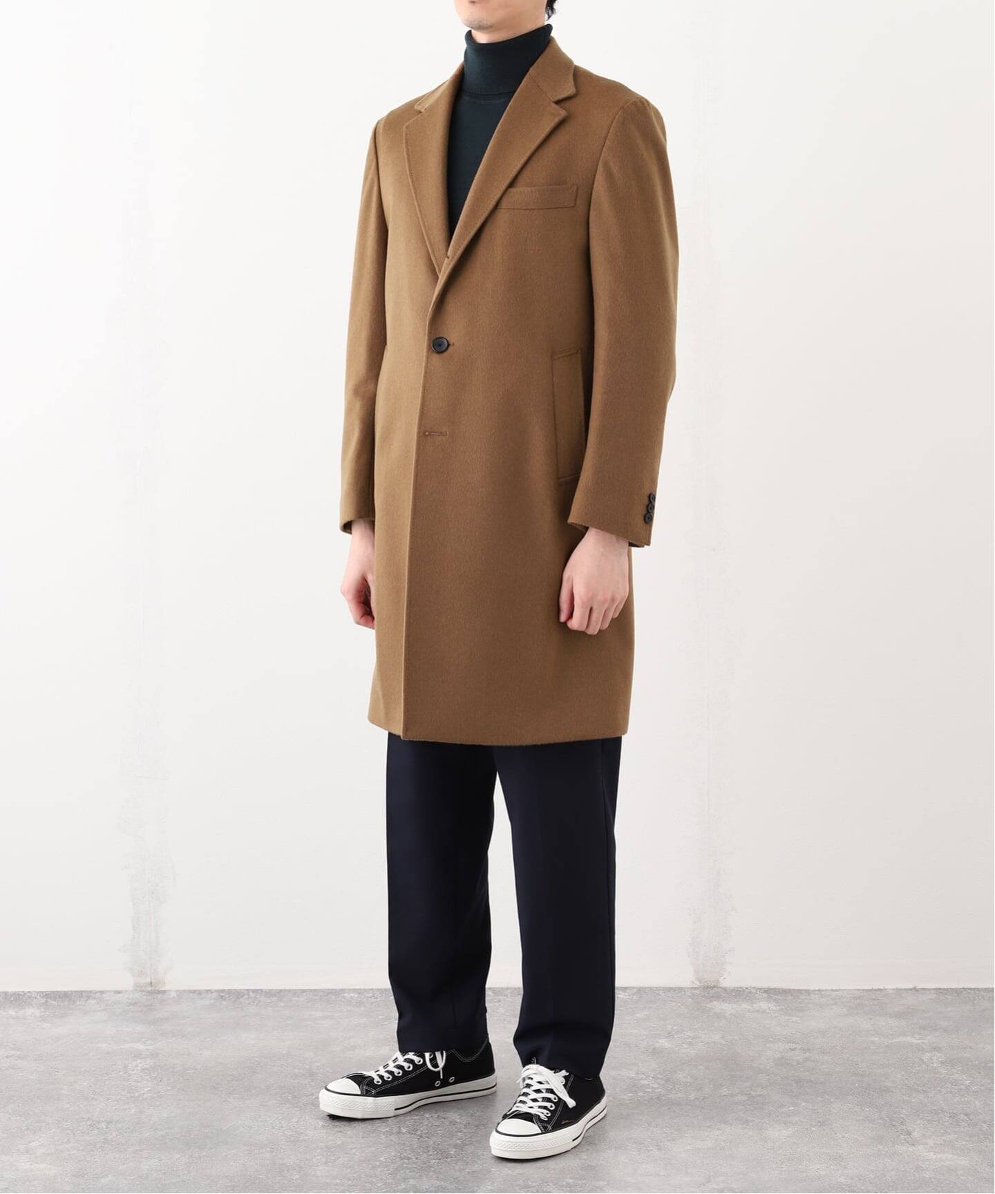 SUPER 140's ウール / カシミヤ チェスターコート（チェスターコート