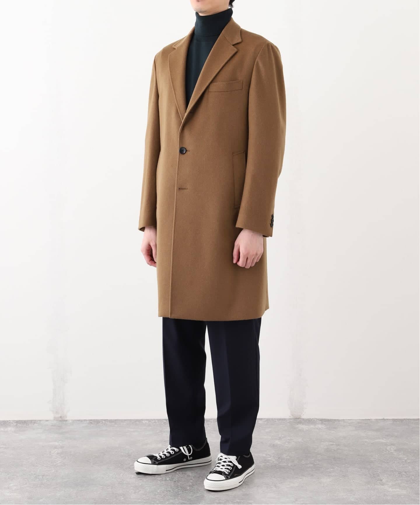 SUPER 140's ウール / カシミヤ チェスターコート（チェスターコート