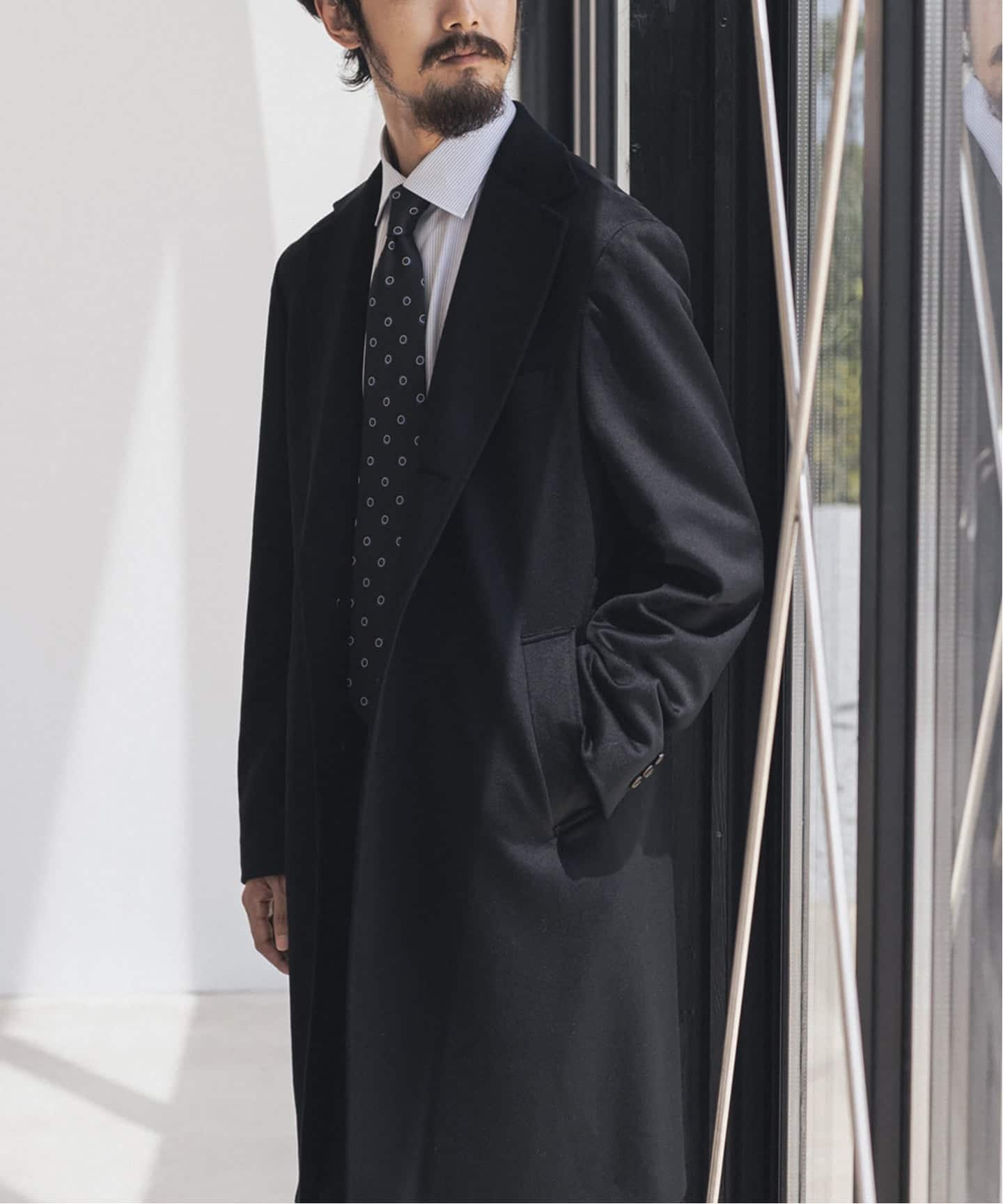 極美品　EDIFICE エディフィス　カシミヤ混　チェスターコート　ロング 417 EDIFICE（フォーワンセブンエディフィス）の「カシミヤ