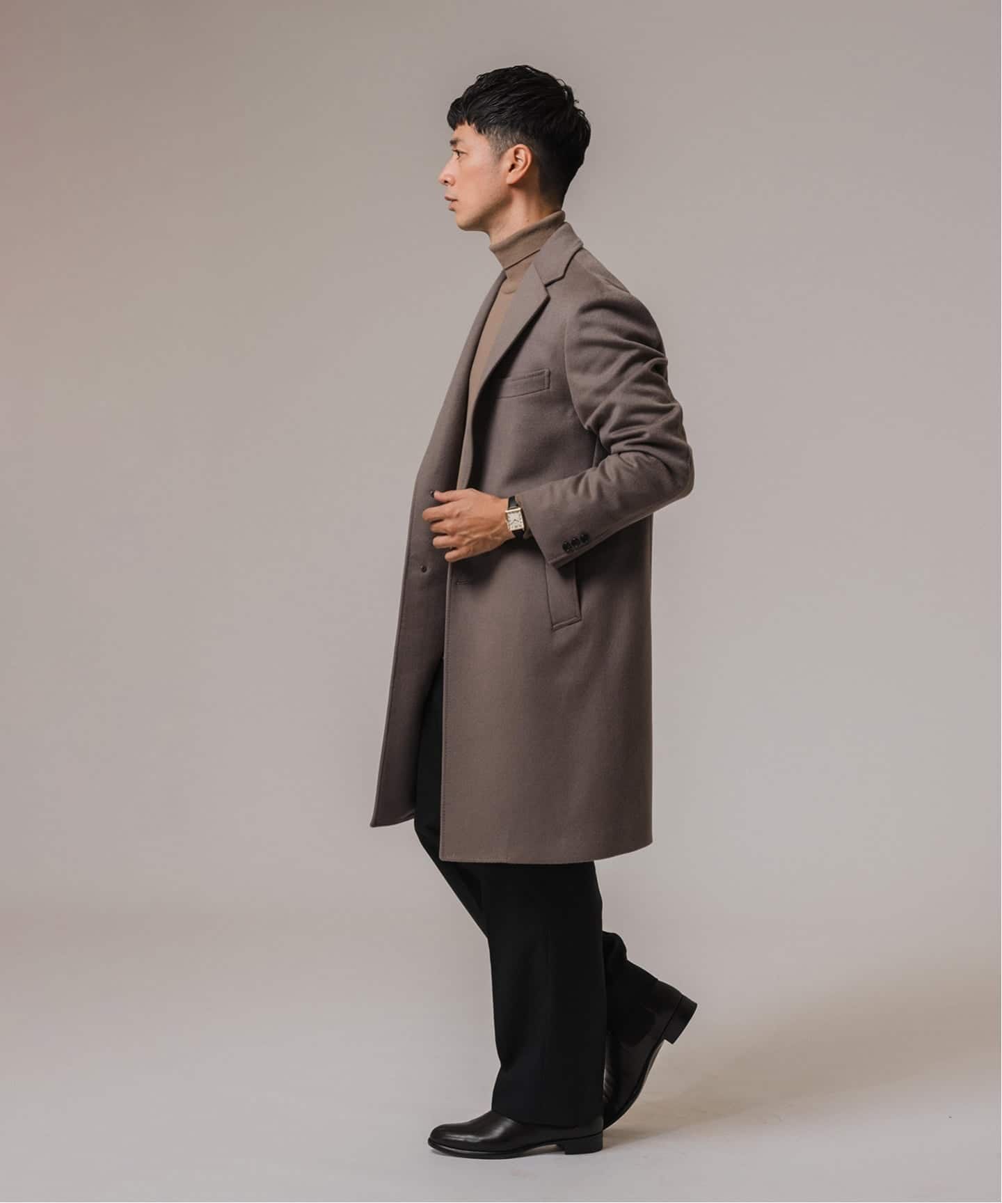 追加》SUPER 140's ウール / カシミヤ チェスターコート（チェスター