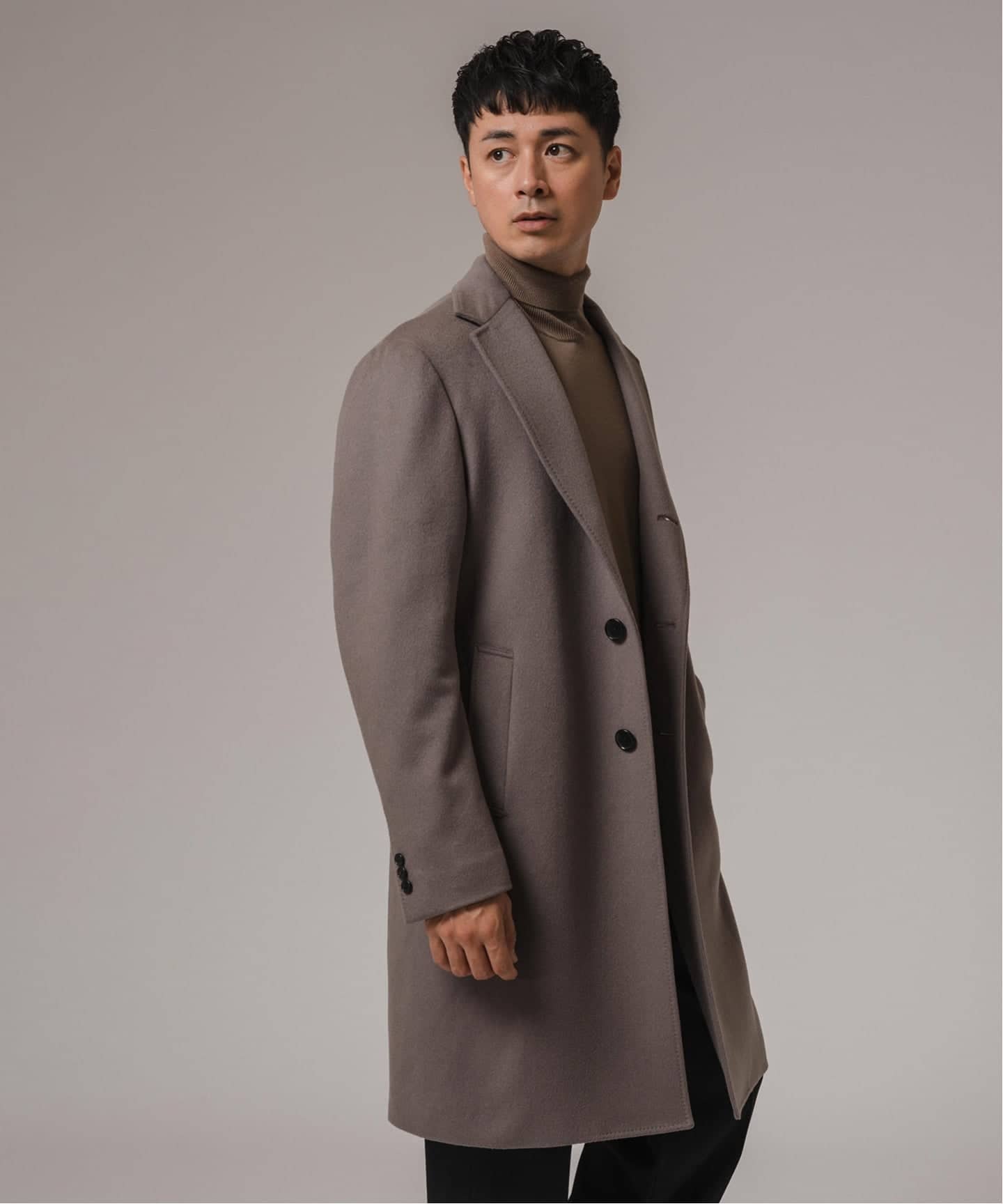 追加》SUPER 140's ウール / カシミヤ チェスターコート（チェスター