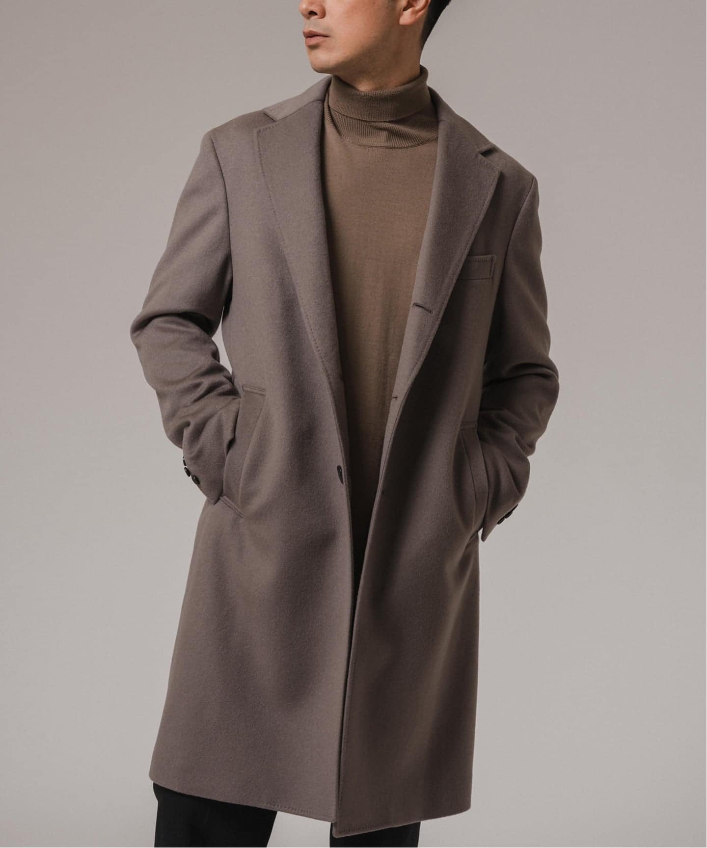 美品　エディフィス　スーパー140s カシミヤ 近年モデル　コート 44 SUPER 140's ウール / カシミヤ チェスターコート（チェスター