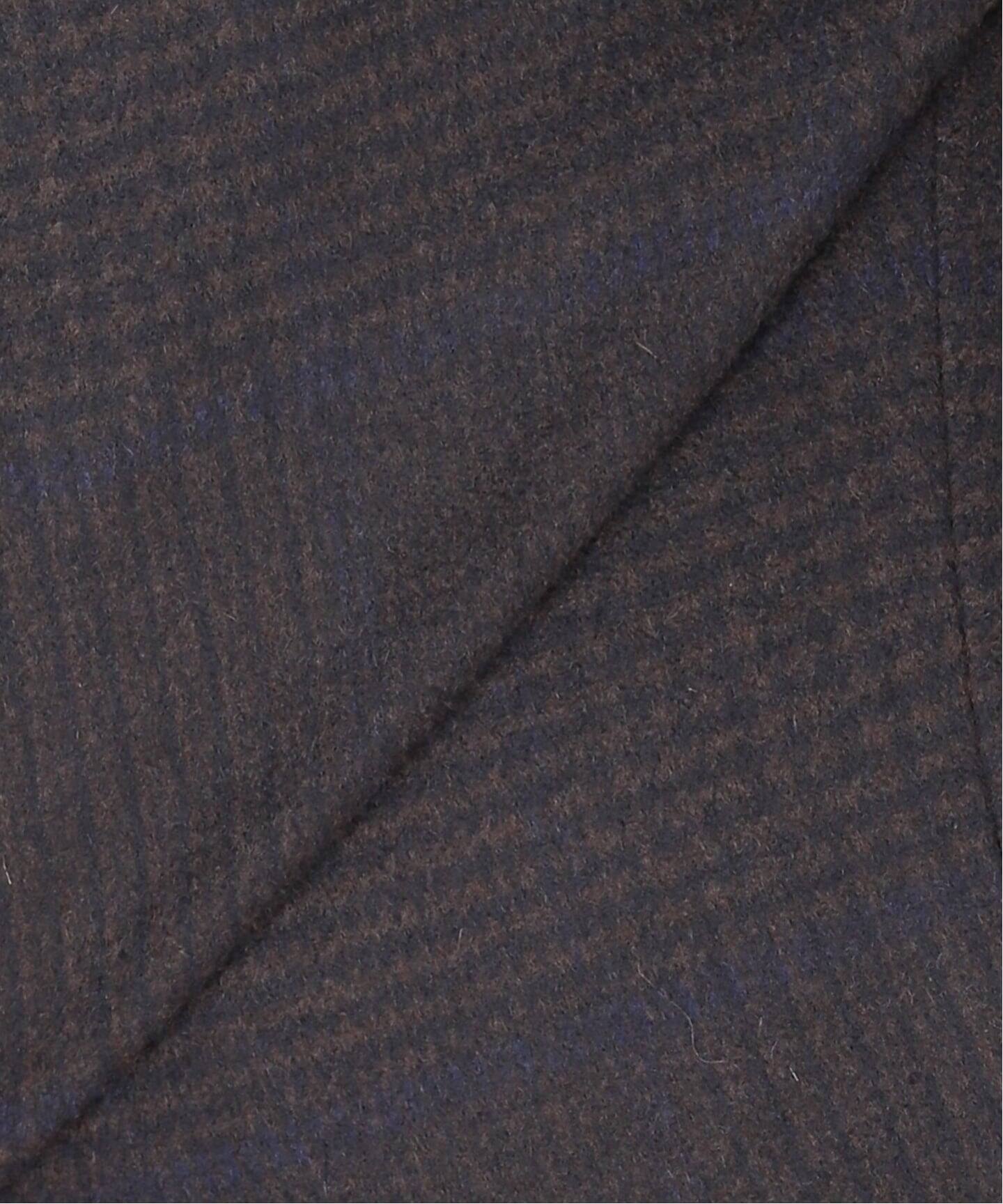 SUPER 140's ウール / カシミヤ チェスターコート(チェック