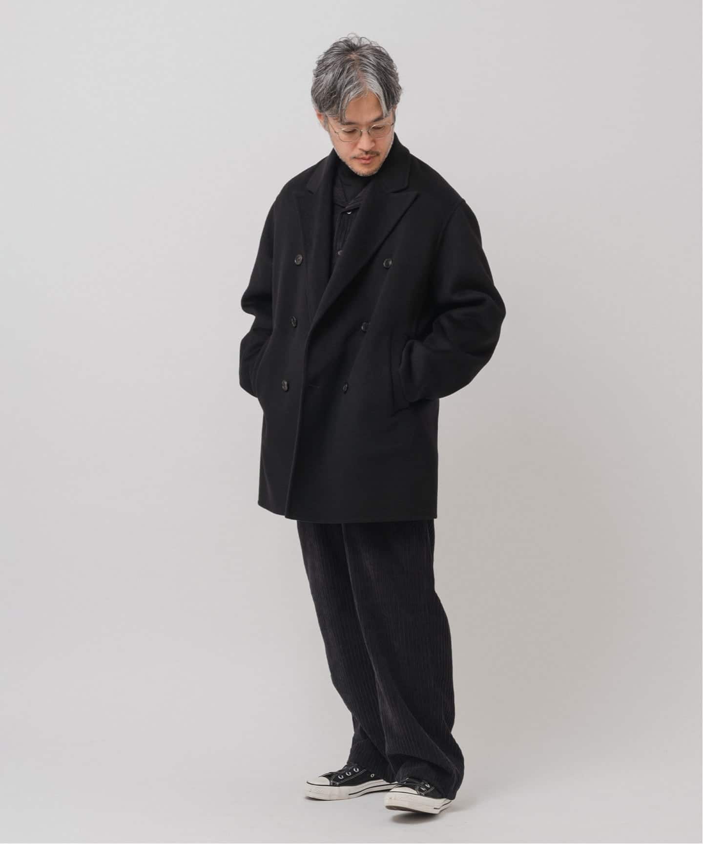 E. ウールカシミヤ Wフェイス コート（チェスターコート）｜EDIFICE
