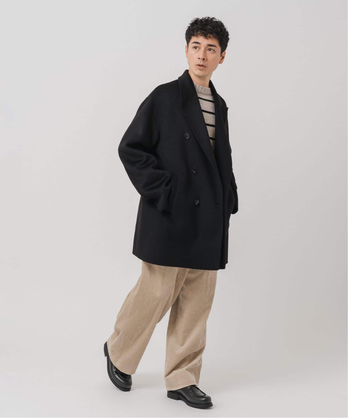 予約》E. ウールカシミヤ Wフェイス コート（チェスターコート